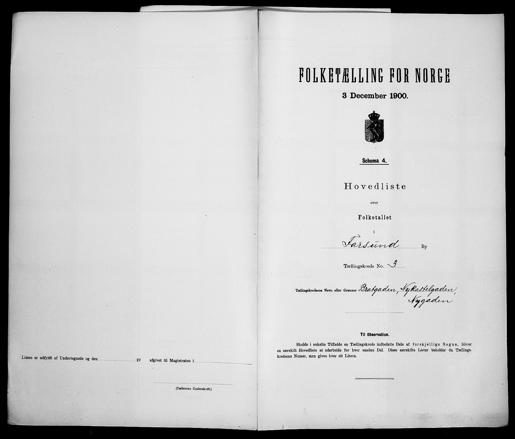 SAK, 1900 census for Farsund, 1900, p. 16