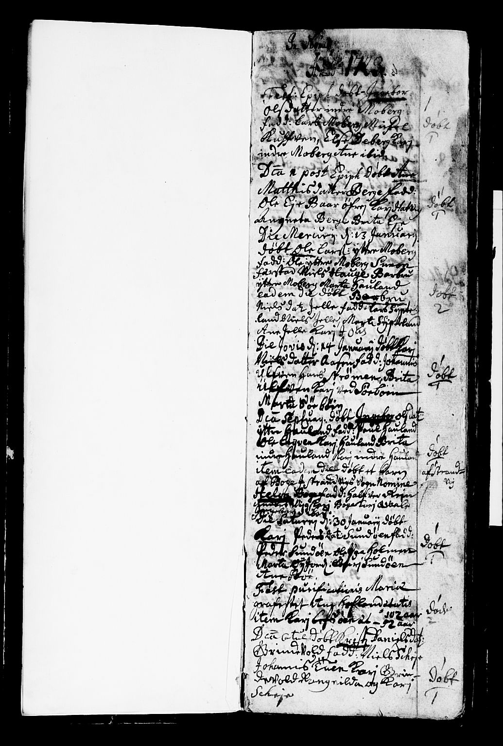 Os sokneprestembete, SAB/A-99929: Parish register (official) no. A 2, 1723-1758, p. 1