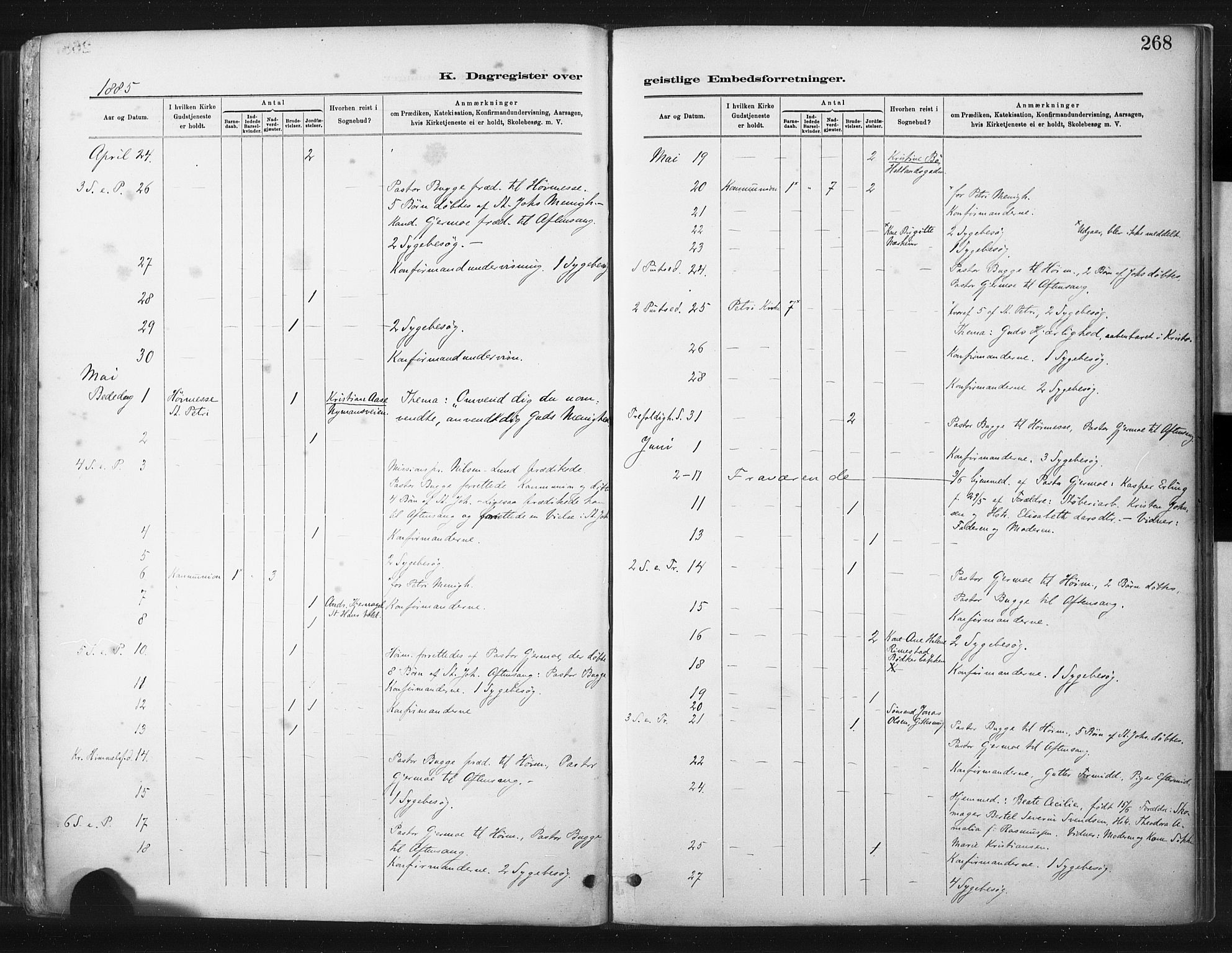 St. Johannes sokneprestkontor, AV/SAST-A-101814/001/30/30BA/L0003: Parish register (official) no. A 3, 1885-1910, p. 268