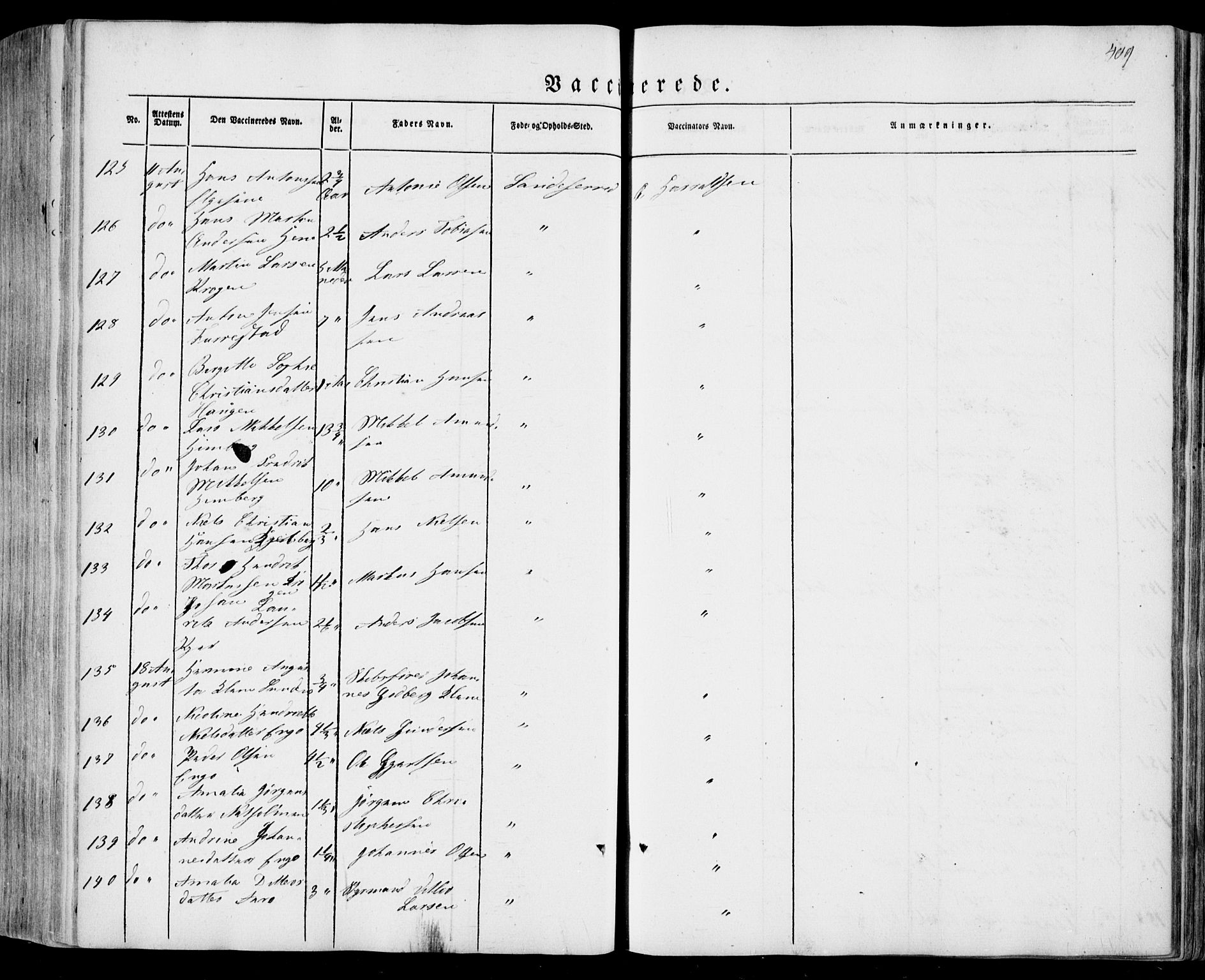 Sandar kirkebøker, AV/SAKO-A-243/F/Fa/L0006: Parish register (official) no. 6, 1847-1860, p. 409