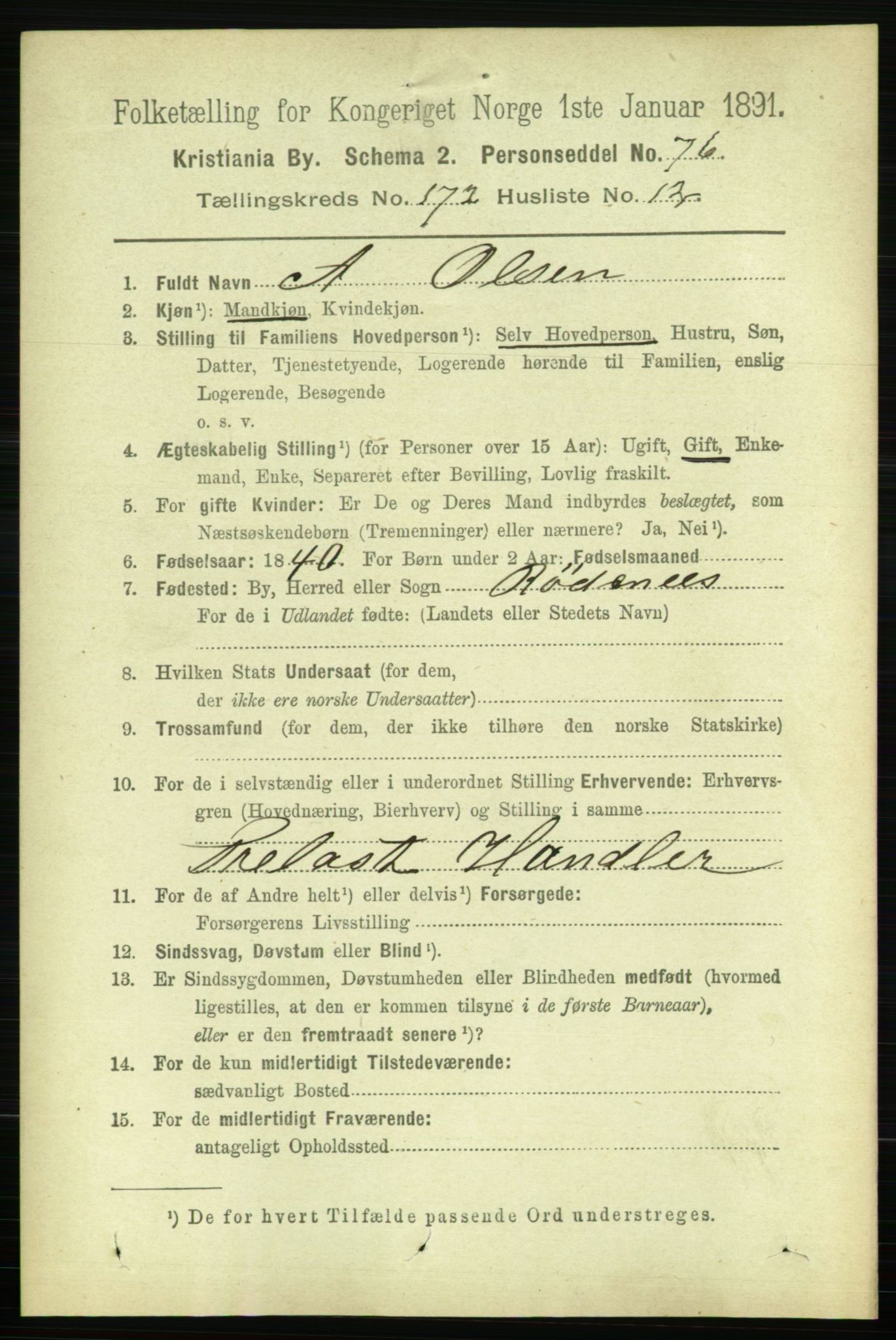 RA, 1891 census for 0301 Kristiania, 1891, p. 102261