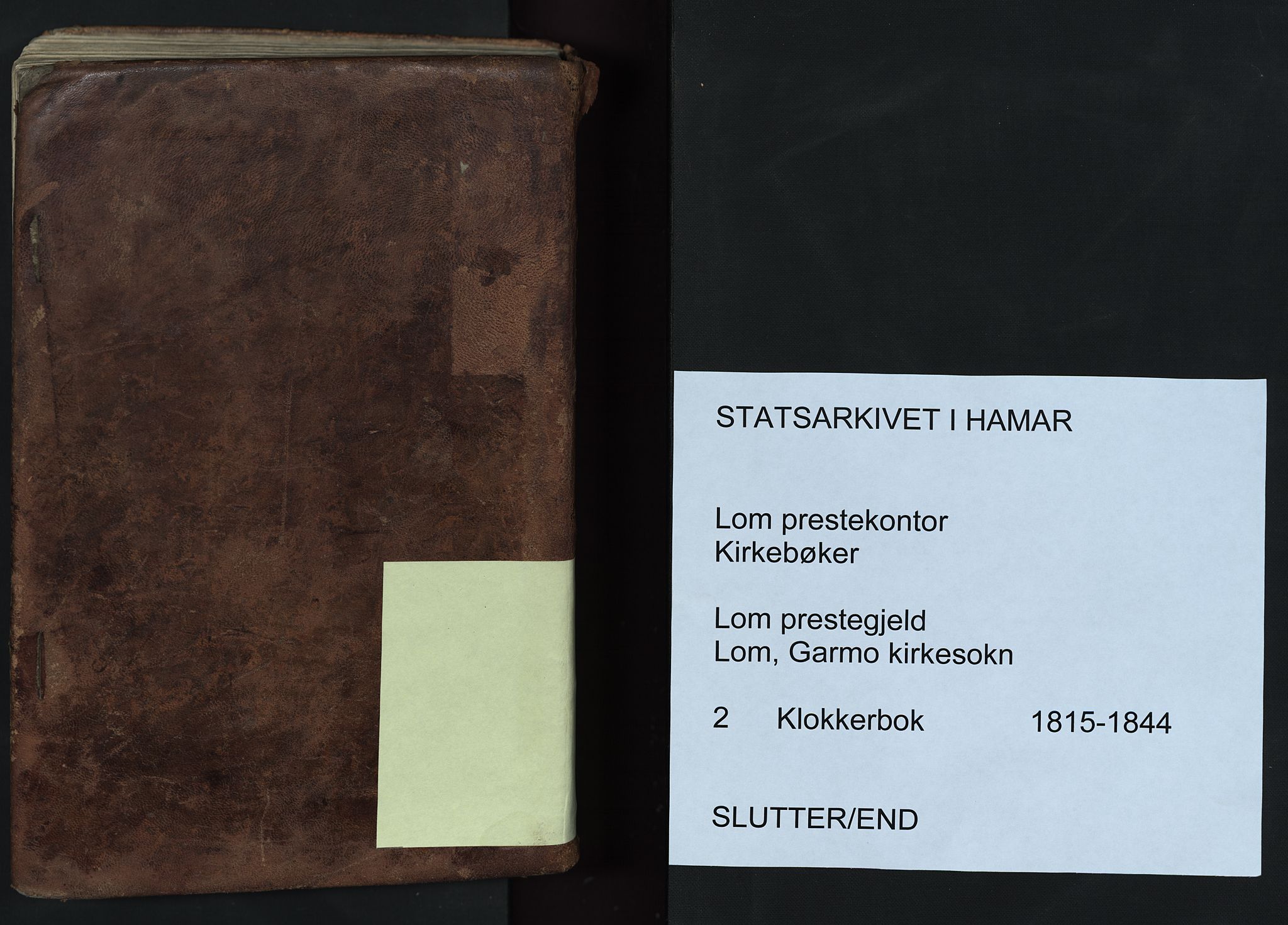 Lom prestekontor, SAH/PREST-070/L/L0002: Parish register (copy) no. 2, 1815-1844