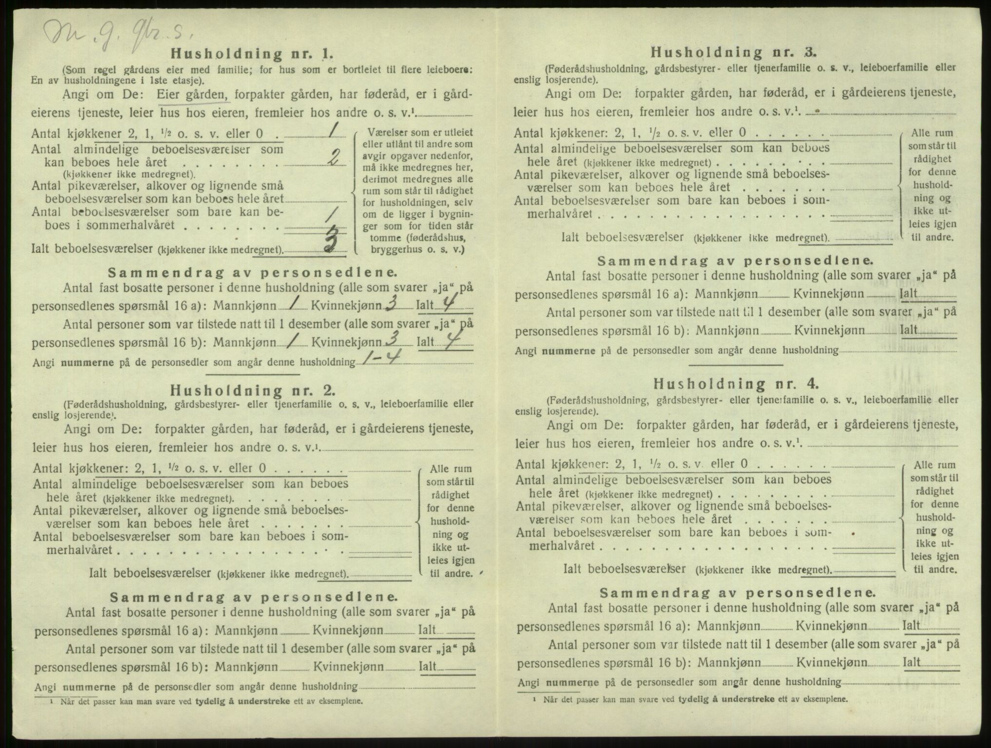SAB, 1920 census for Lindås, 1920, p. 685