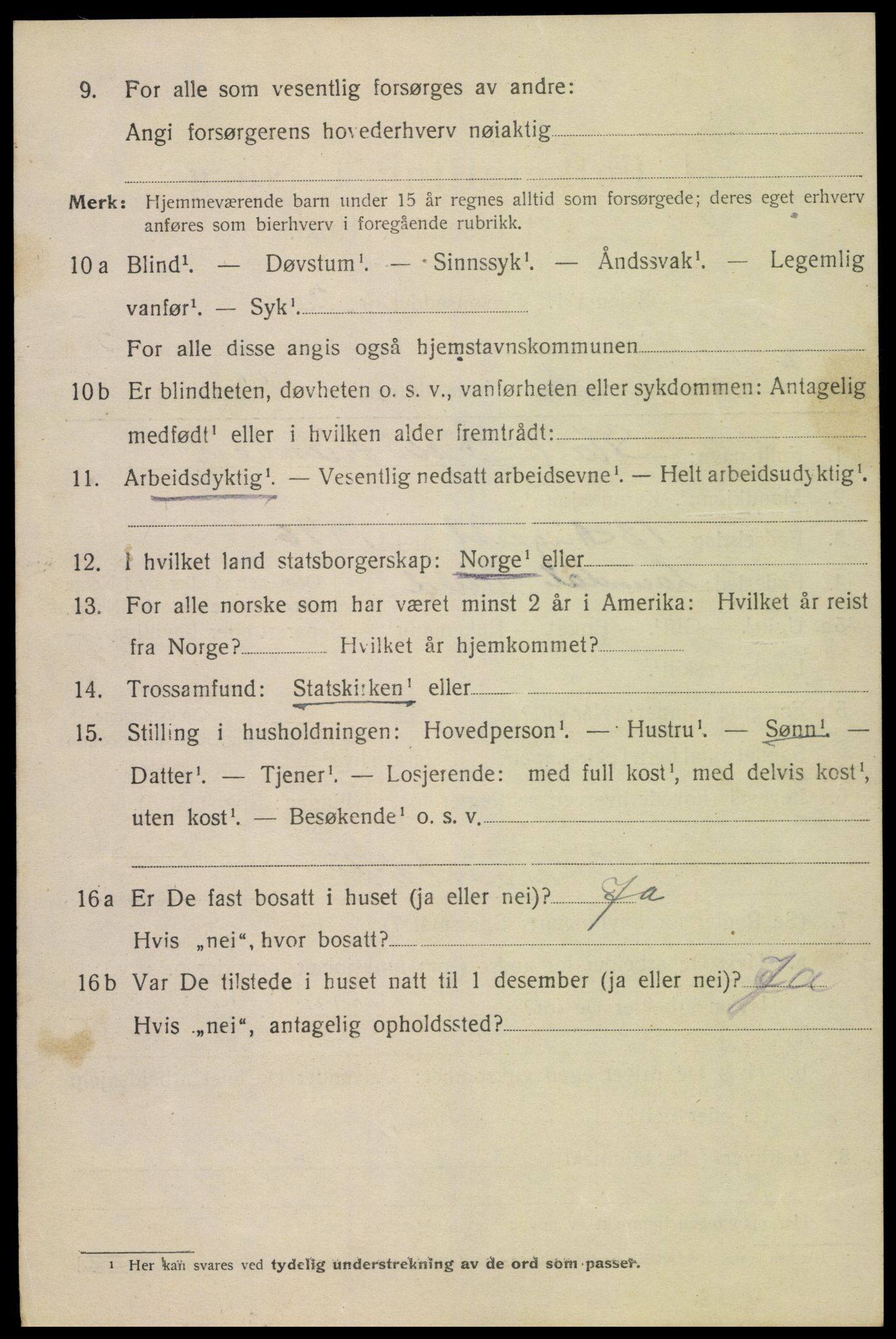 SAK, 1920 census for Flekkefjord, 1920, p. 5453