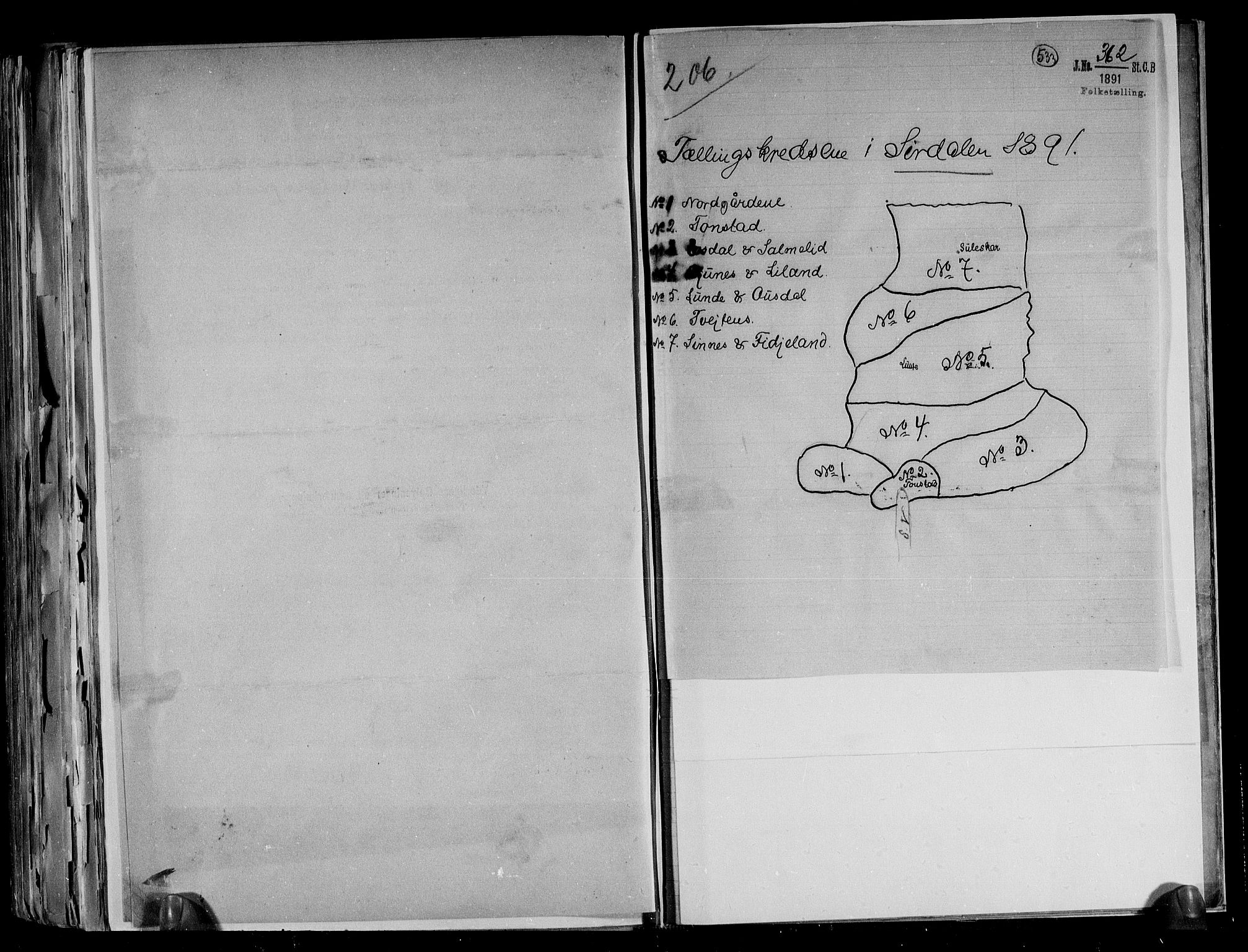 RA, 1891 census for 1046 Sirdal, 1891, p. 4