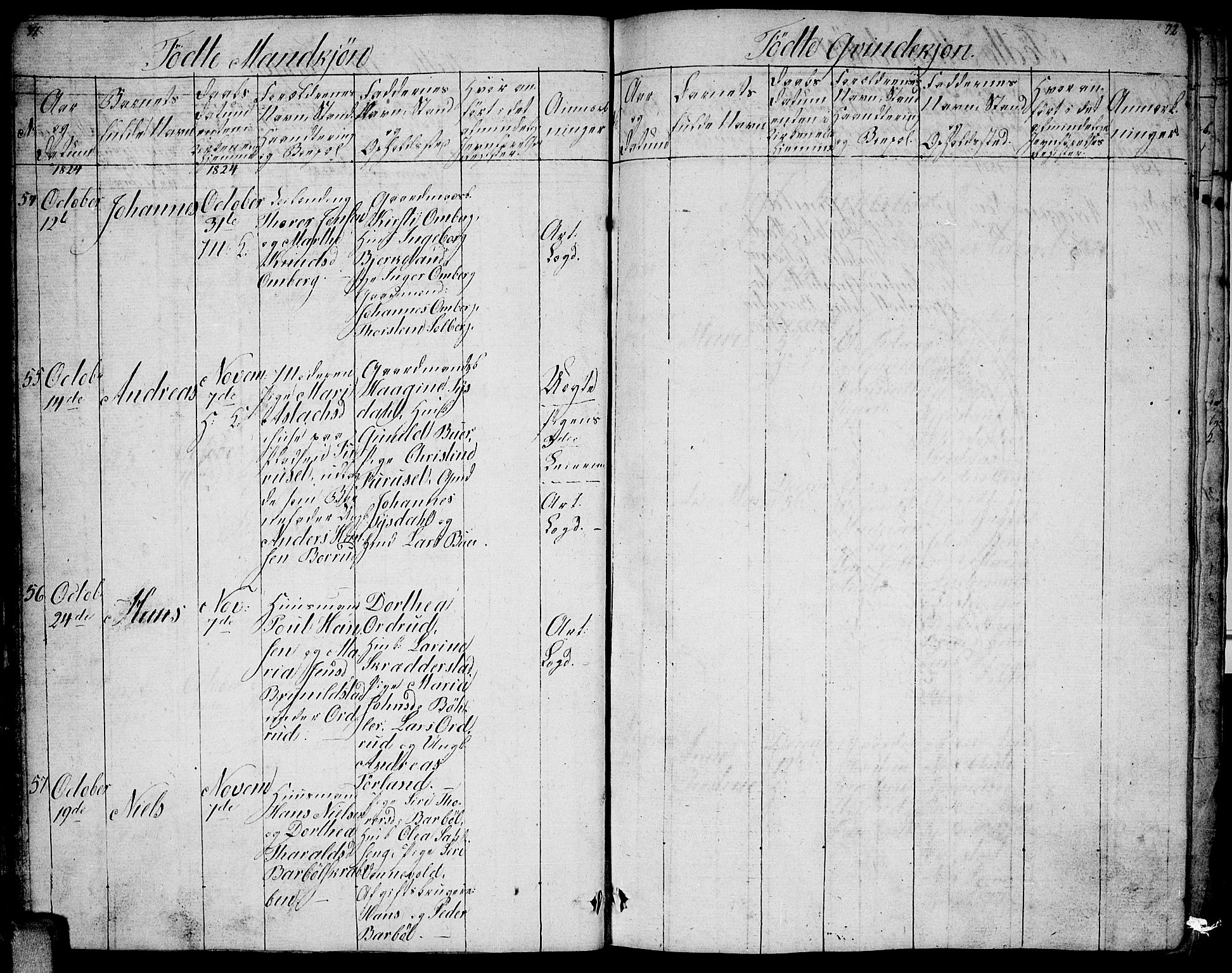 Enebakk prestekontor Kirkebøker, AV/SAO-A-10171c/G/Ga/L0002: Parish register (copy) no. I 2, 1822-1833, p. 71-72