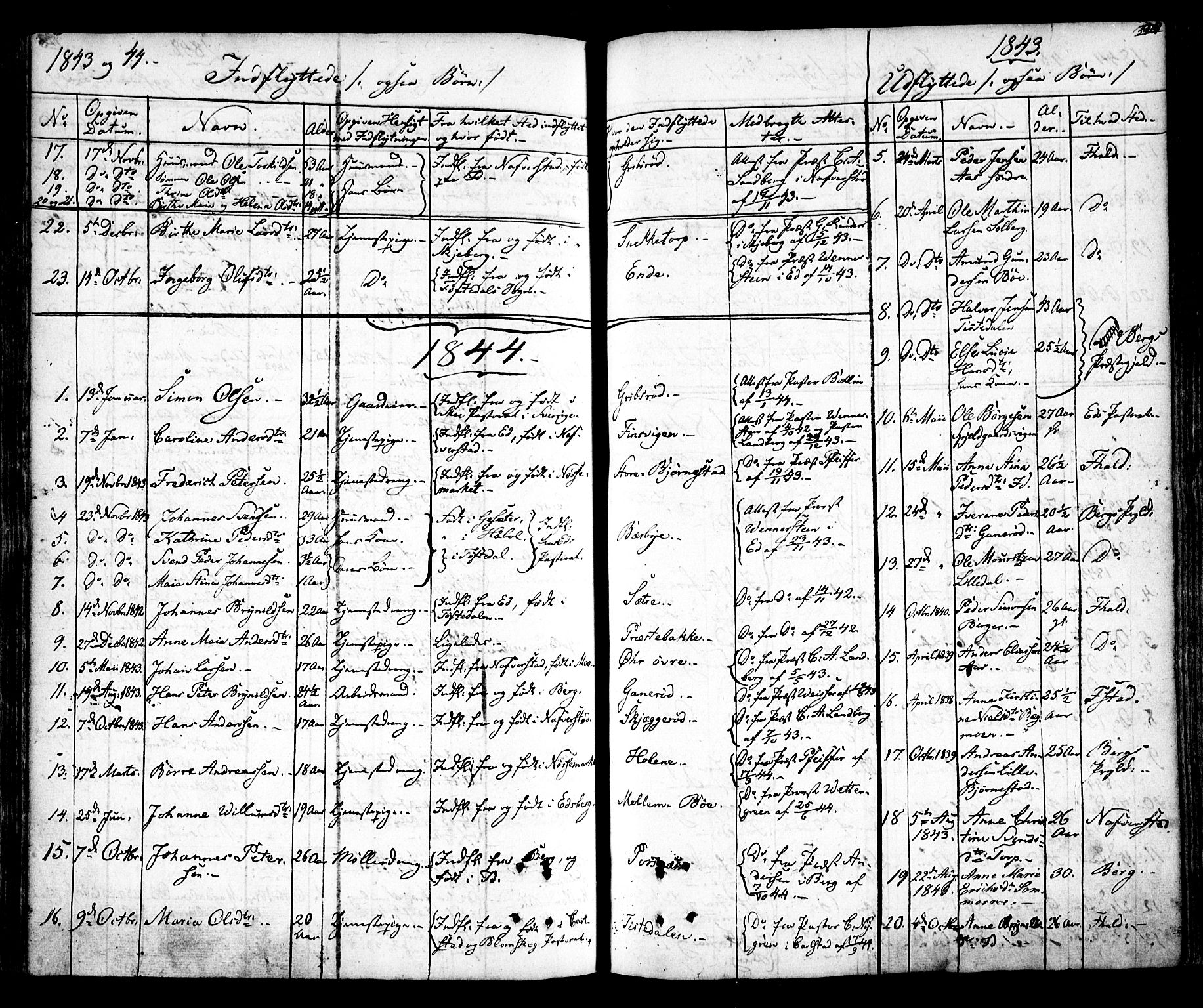 Idd prestekontor Kirkebøker, AV/SAO-A-10911/F/Fc/L0003: Parish register (official) no. III 3, 1832-1847, p. 324