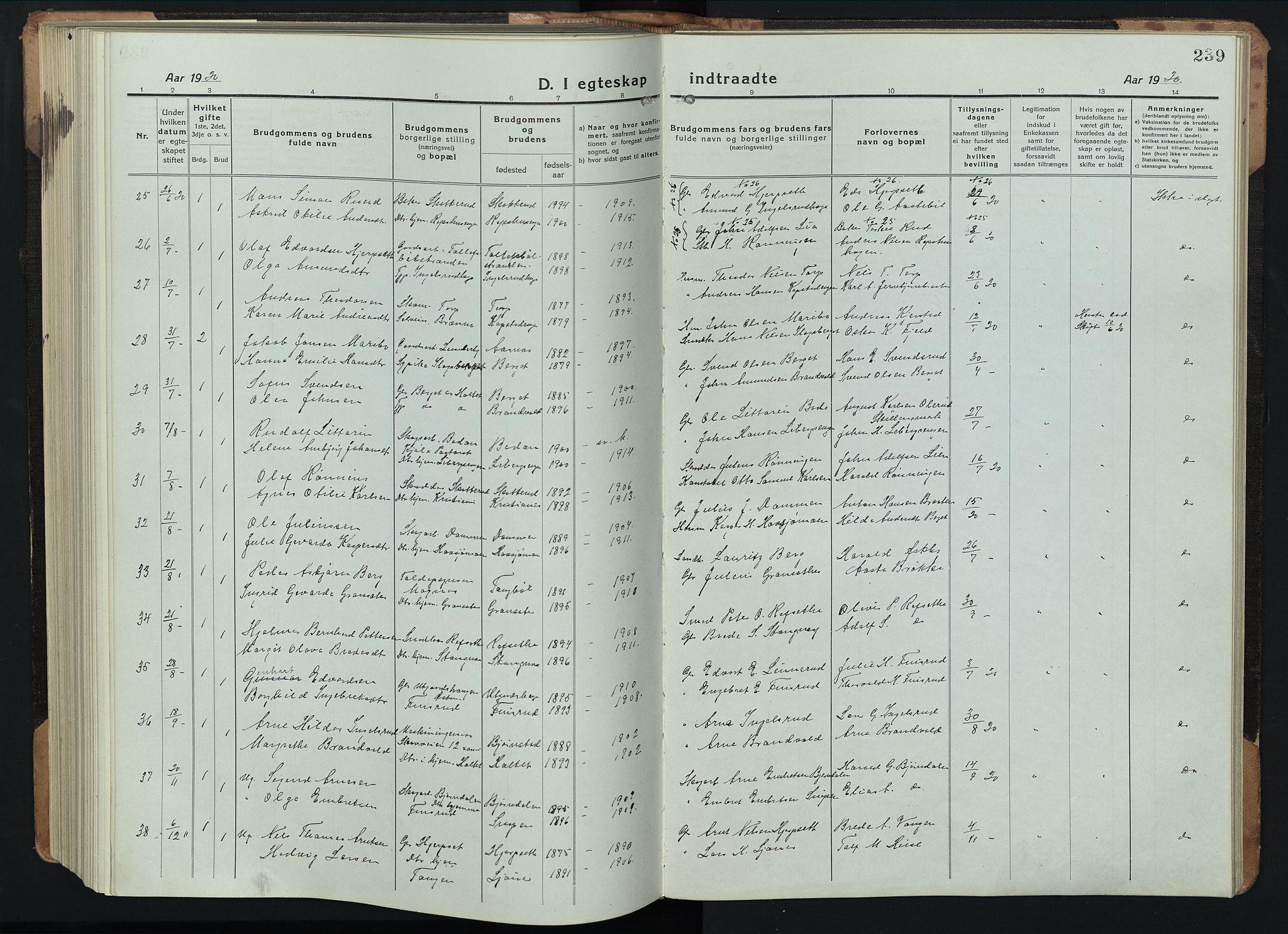 Eidskog prestekontor, AV/SAH-PREST-026/H/Ha/Hab/L0005: Parish register (copy) no. 5, 1916-1946, p. 239