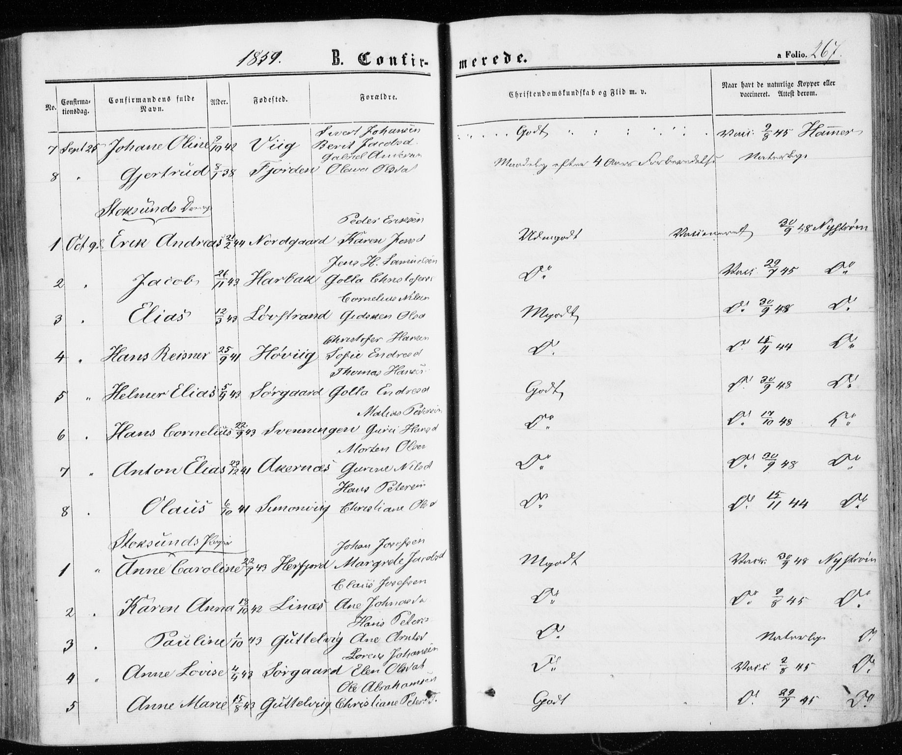 Ministerialprotokoller, klokkerbøker og fødselsregistre - Sør-Trøndelag, SAT/A-1456/657/L0705: Parish register (official) no. 657A06, 1858-1867, p. 267