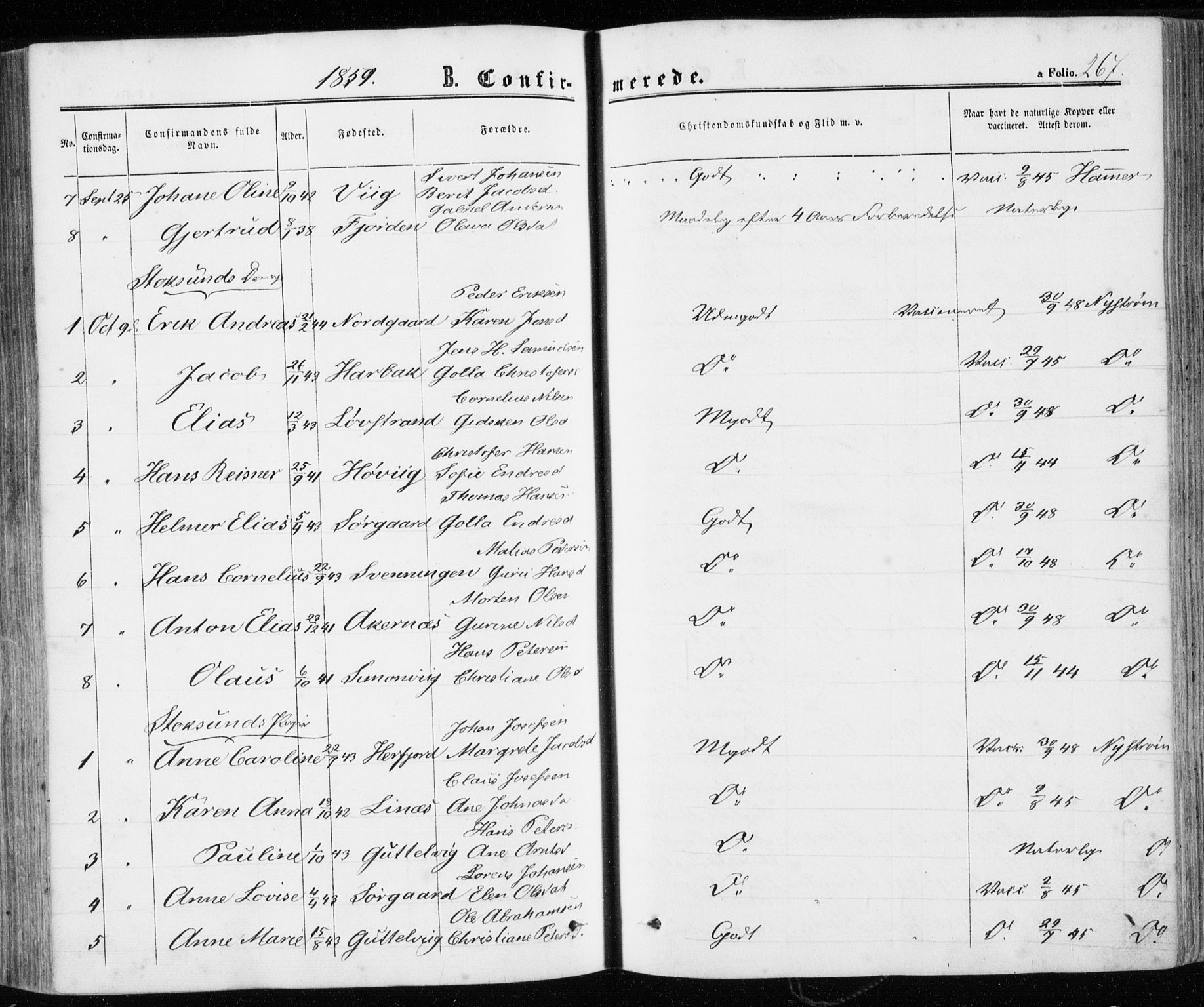 Ministerialprotokoller, klokkerbøker og fødselsregistre - Sør-Trøndelag, AV/SAT-A-1456/657/L0705: Parish register (official) no. 657A06, 1858-1867, p. 267