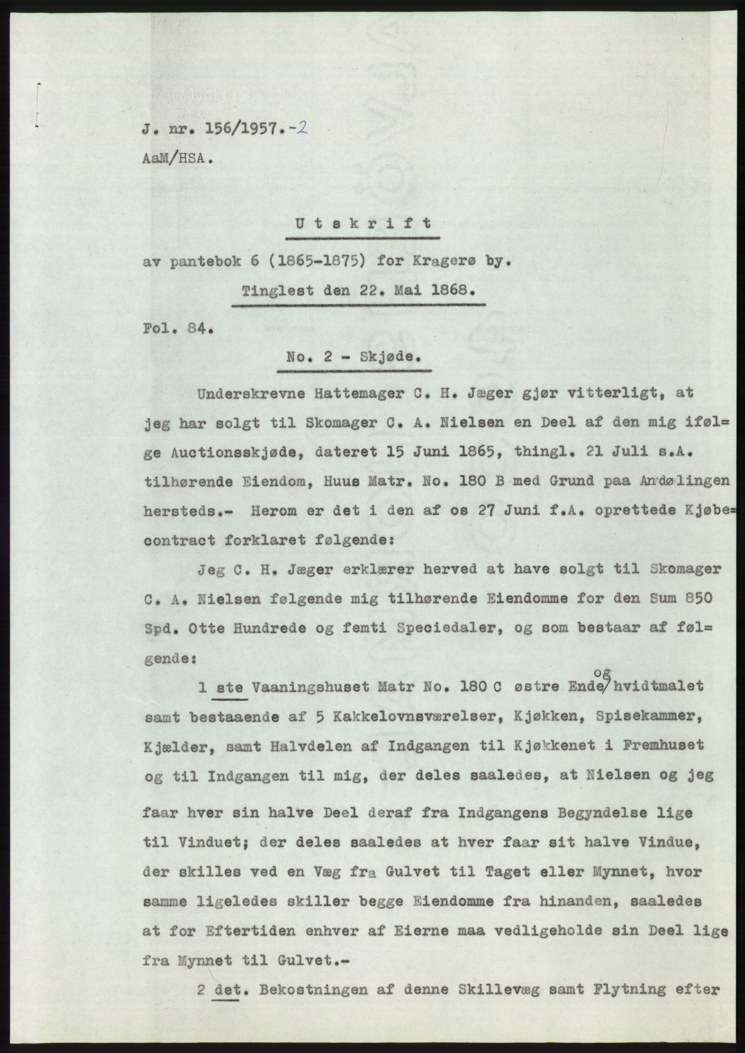 Statsarkivet i Kongsberg, SAKO/A-0001, 1956-1957, p. 201