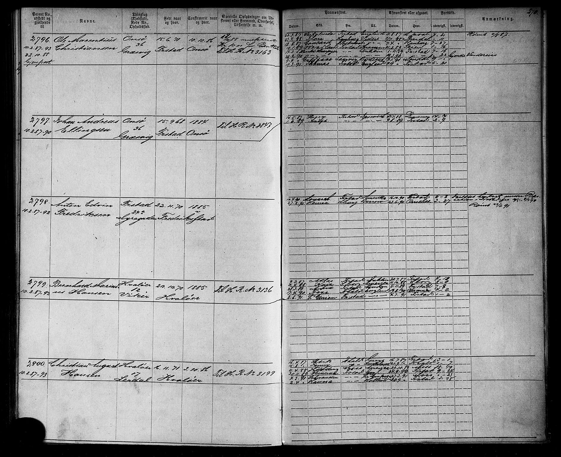 Fredrikstad mønstringskontor, AV/SAO-A-10569b/F/Fc/Fca/L0004: Annotasjonsrulle, 1885-1893, p. 277