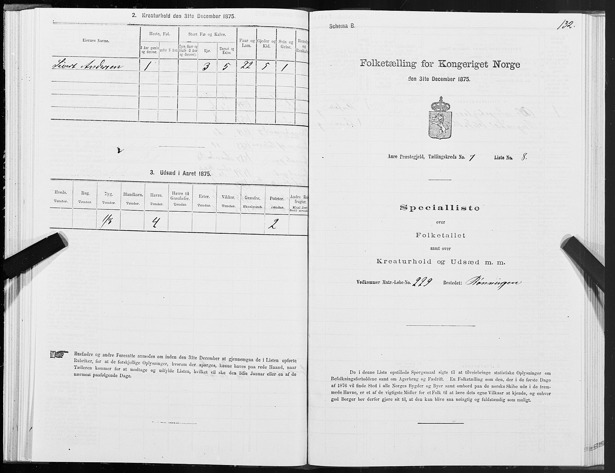 SAT, 1875 census for 1569P Aure, 1875, p. 5132