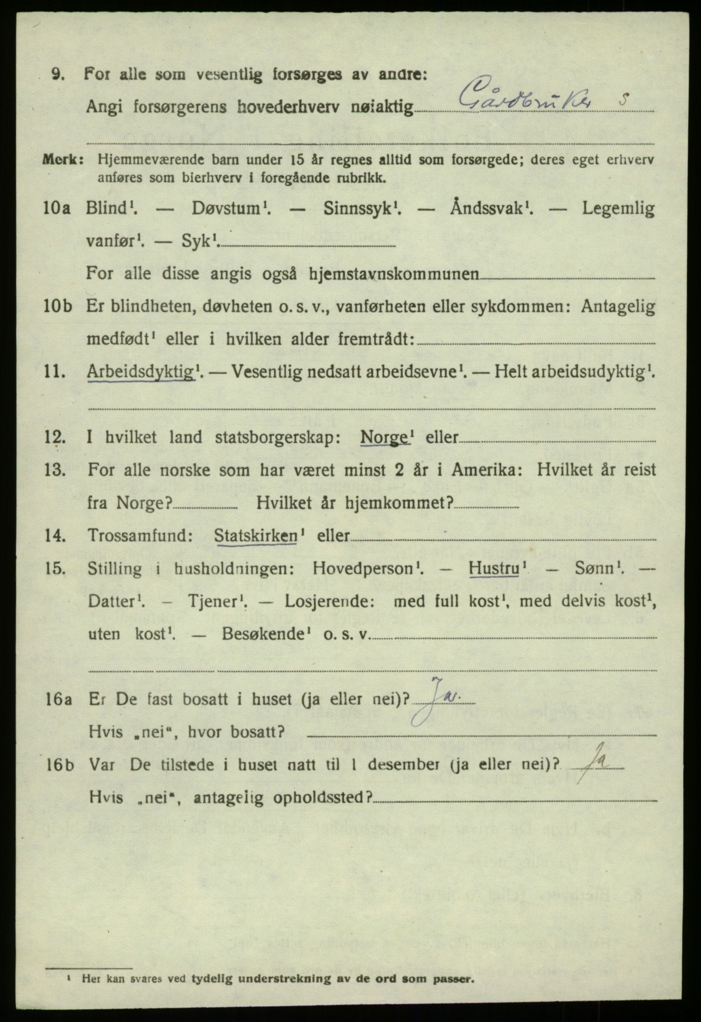 SAB, 1920 census for Hosanger, 1920, p. 920