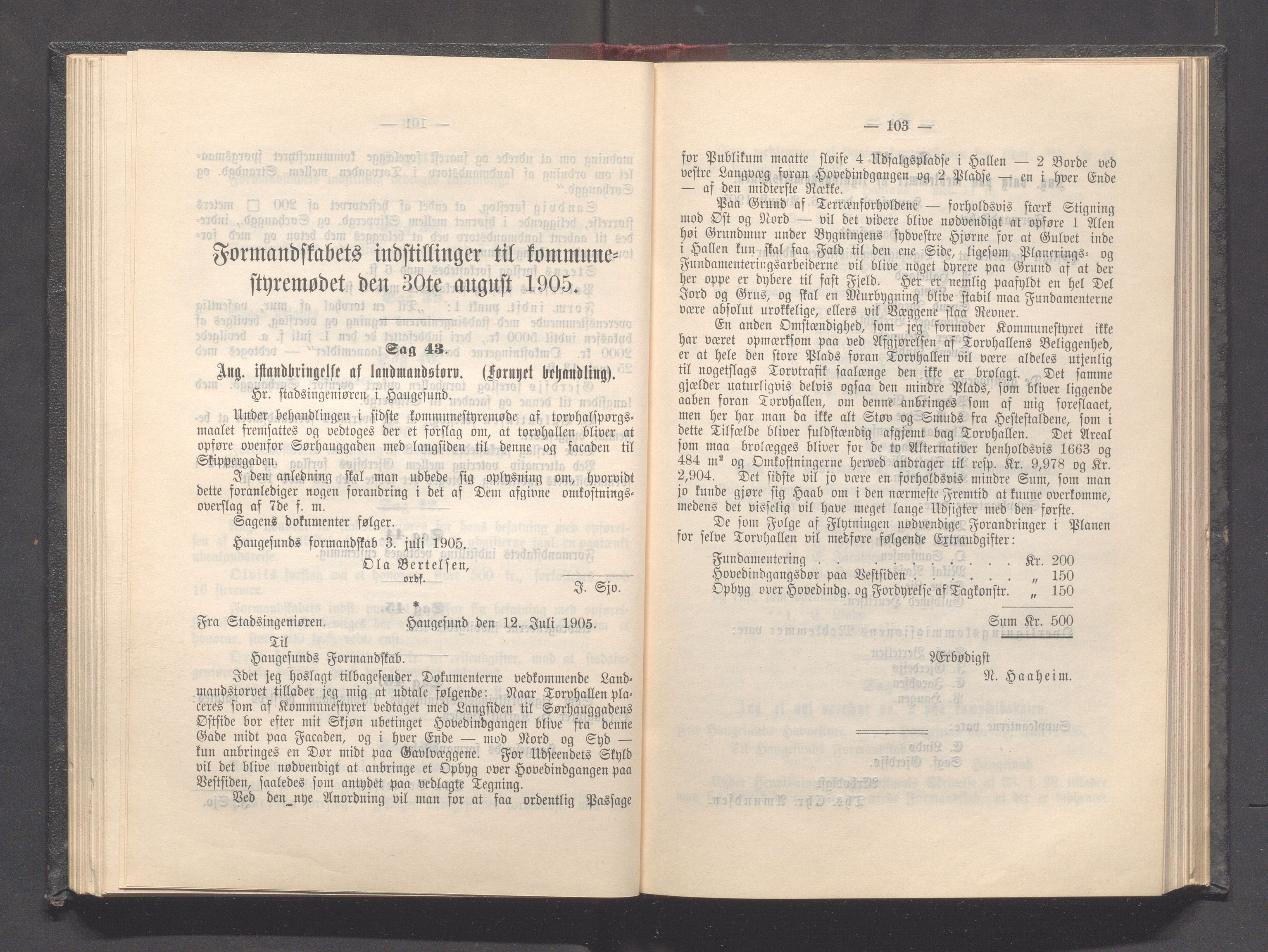 Haugesund kommune - Formannskapet og Bystyret, IKAR/A-740/A/Abb/L0001: Bystyreforhandlinger, 1889-1907, p. 609