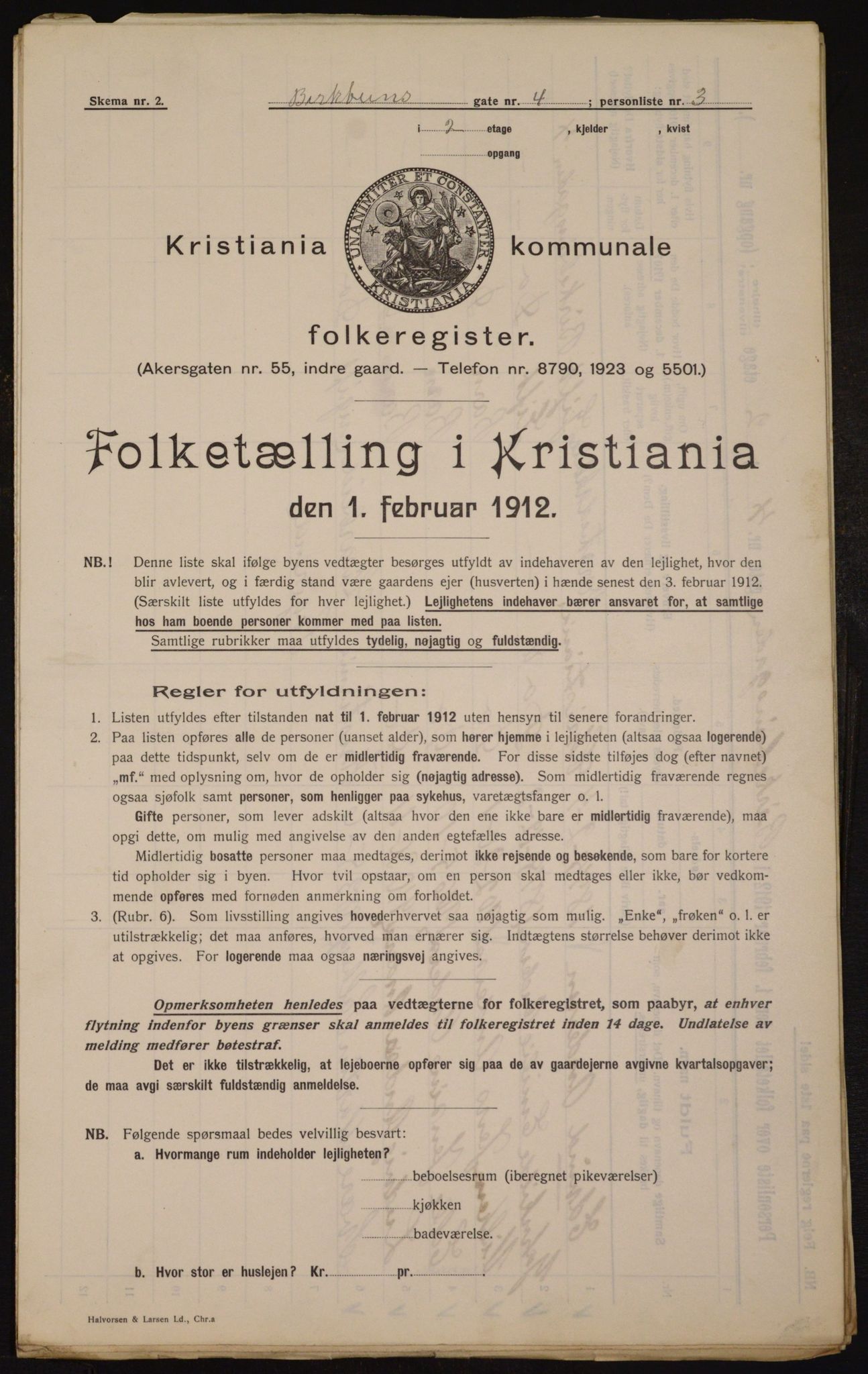 OBA, Municipal Census 1912 for Kristiania, 1912, p. 4930