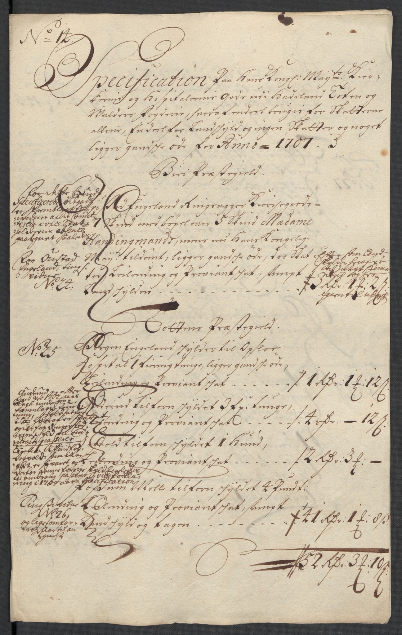 Rentekammeret inntil 1814, Reviderte regnskaper, Fogderegnskap, AV/RA-EA-4092/R18/L1305: Fogderegnskap Hadeland, Toten og Valdres, 1707-1708, p. 393