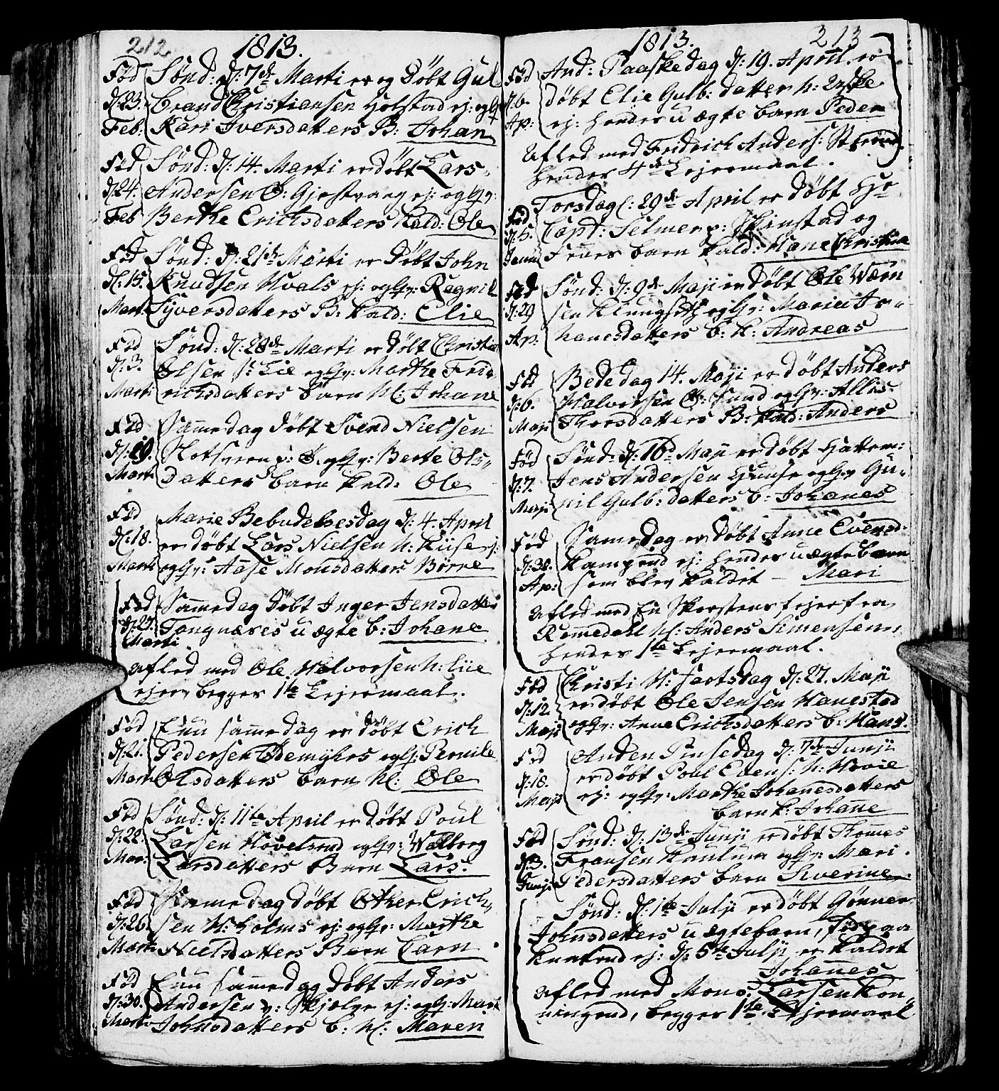 Nes prestekontor, Hedmark, AV/SAH-PREST-020/L/La/L0002: Parish register (copy) no. 2, 1785-1813, p. 212-213