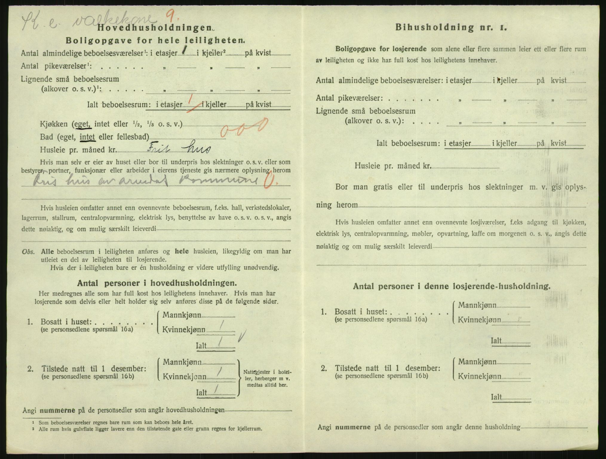 SAK, 1920 census for Arendal, 1920, p. 5611