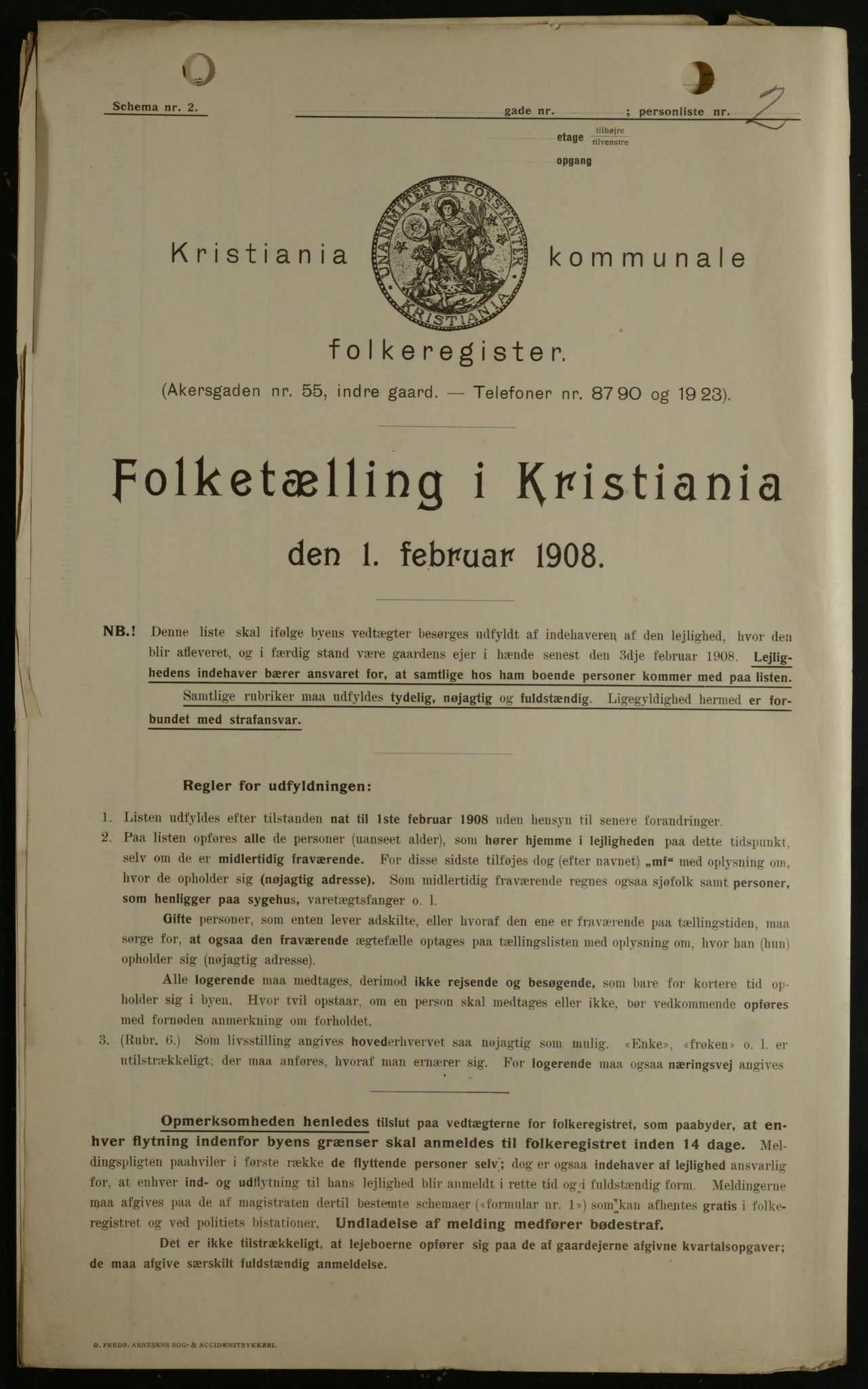 OBA, Municipal Census 1908 for Kristiania, 1908, p. 78778