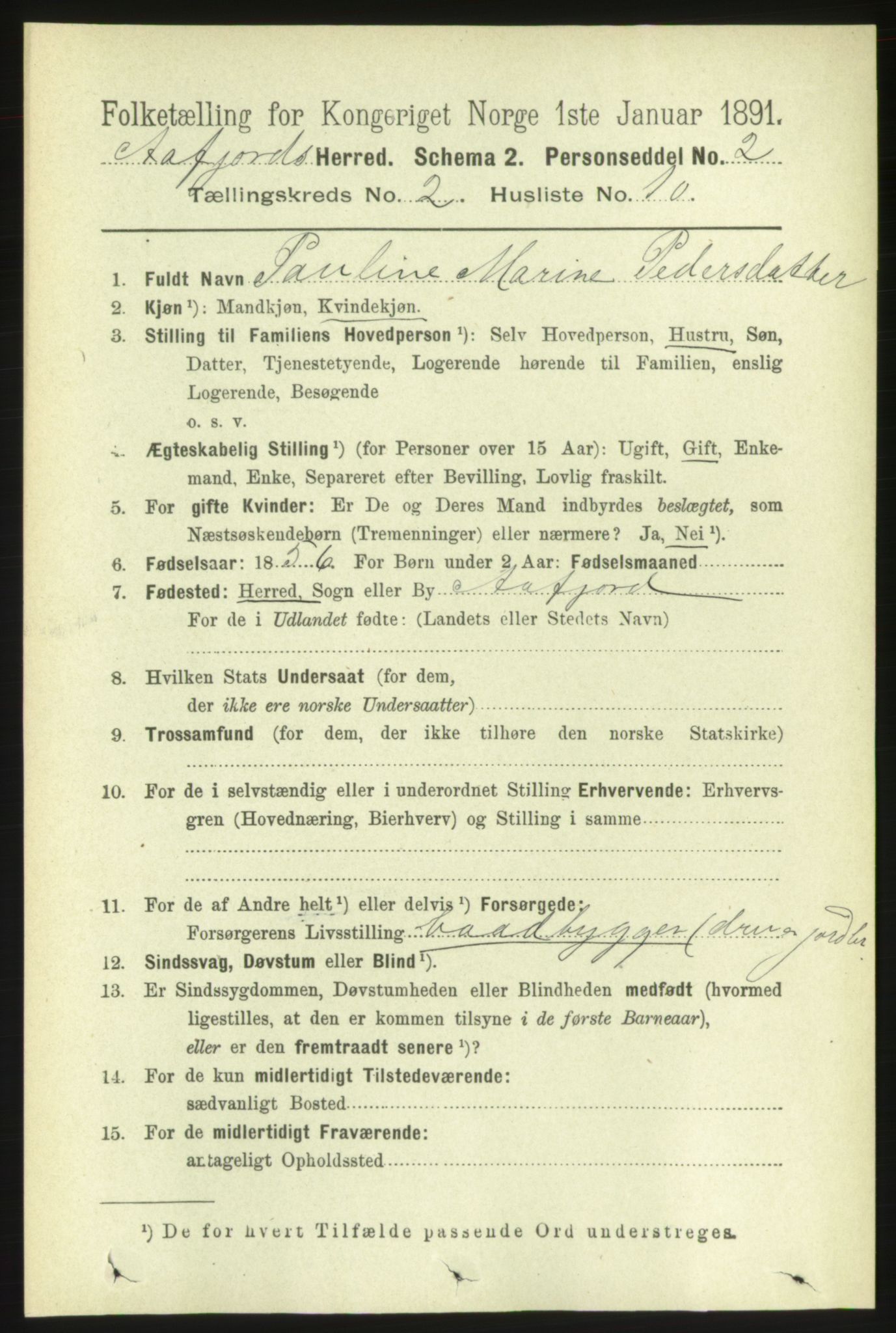 RA, 1891 census for 1630 Åfjord, 1891, p. 431