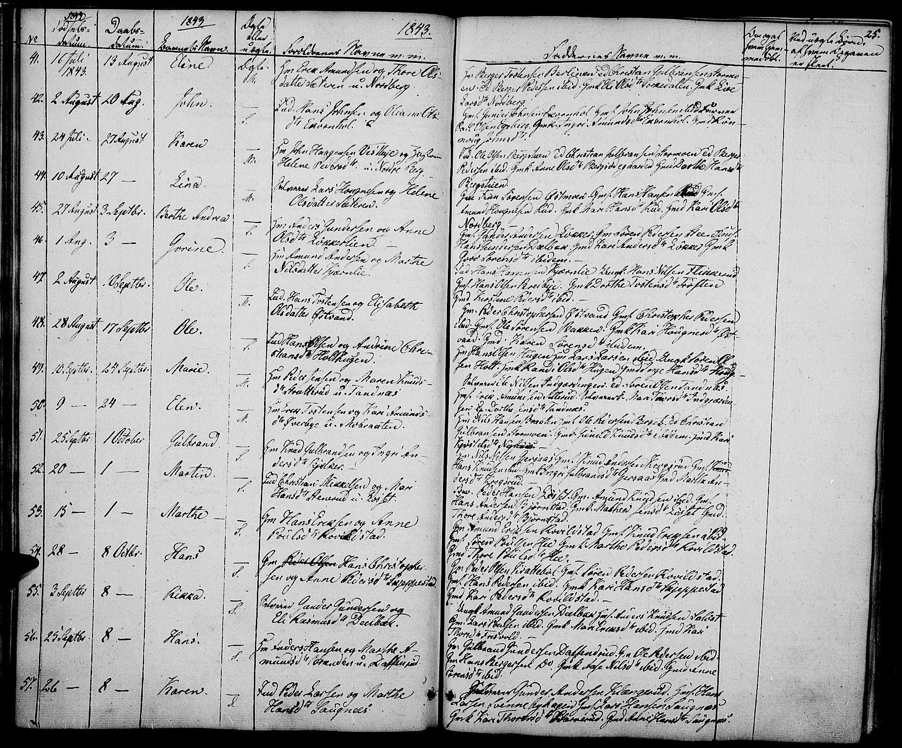 Nord-Odal prestekontor, AV/SAH-PREST-032/H/Ha/Haa/L0002: Parish register (official) no. 2, 1839-1850, p. 25