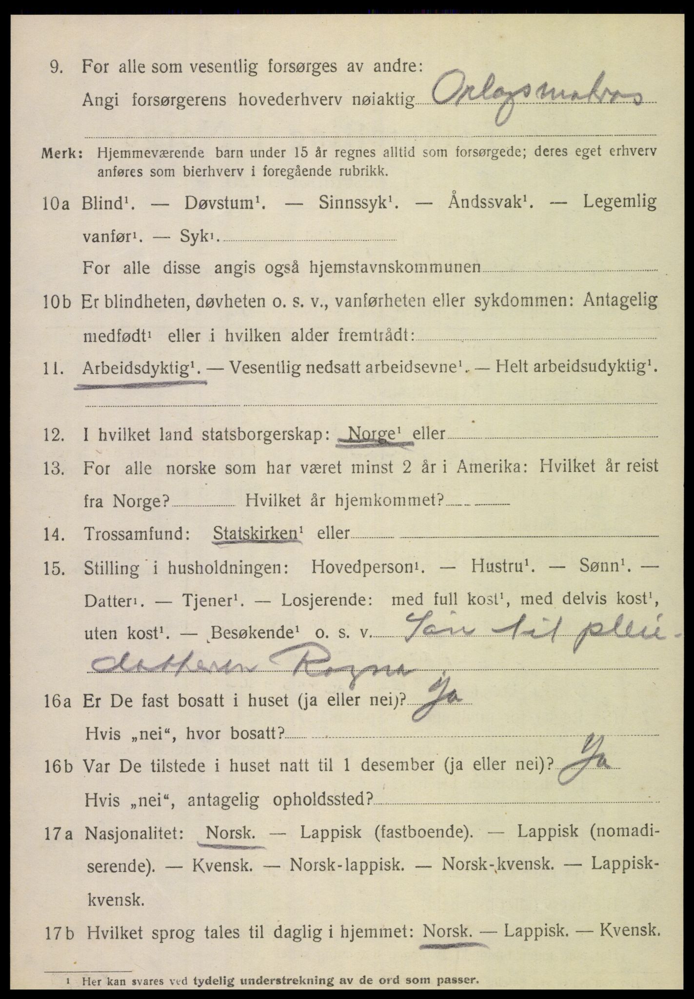 SAT, 1920 census for Leiranger, 1920, p. 770