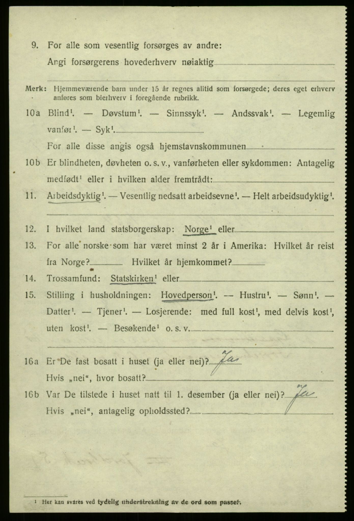 SAB, 1920 census for Askvoll, 1920, p. 6987