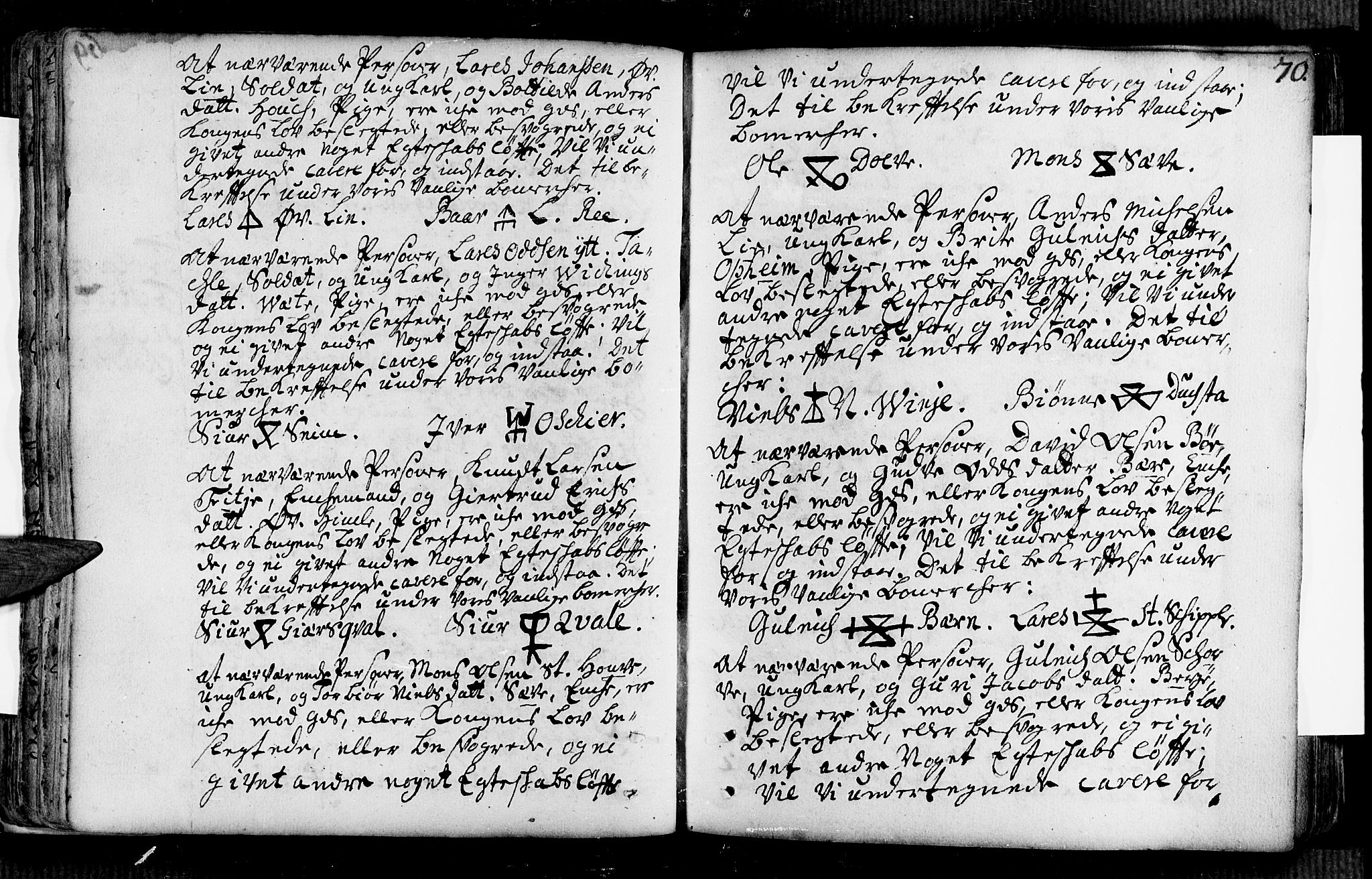 Voss sokneprestembete, SAB/A-79001/H/Haa: Parish register (official) no. A 2, 1709-1730, p. 70