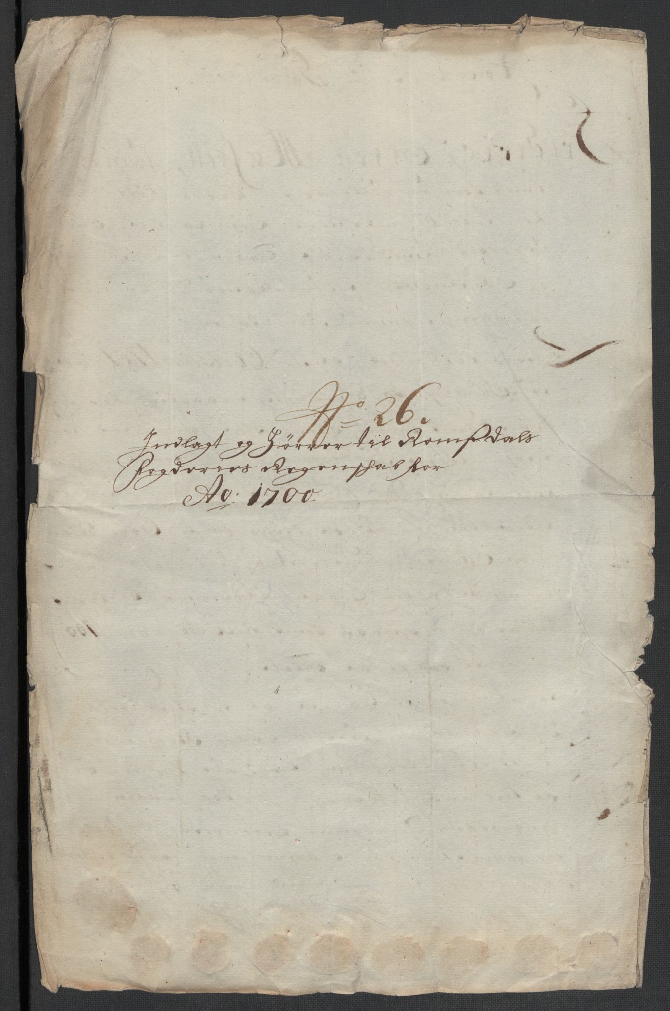 Rentekammeret inntil 1814, Reviderte regnskaper, Fogderegnskap, AV/RA-EA-4092/R55/L3654: Fogderegnskap Romsdal, 1699-1700, p. 365