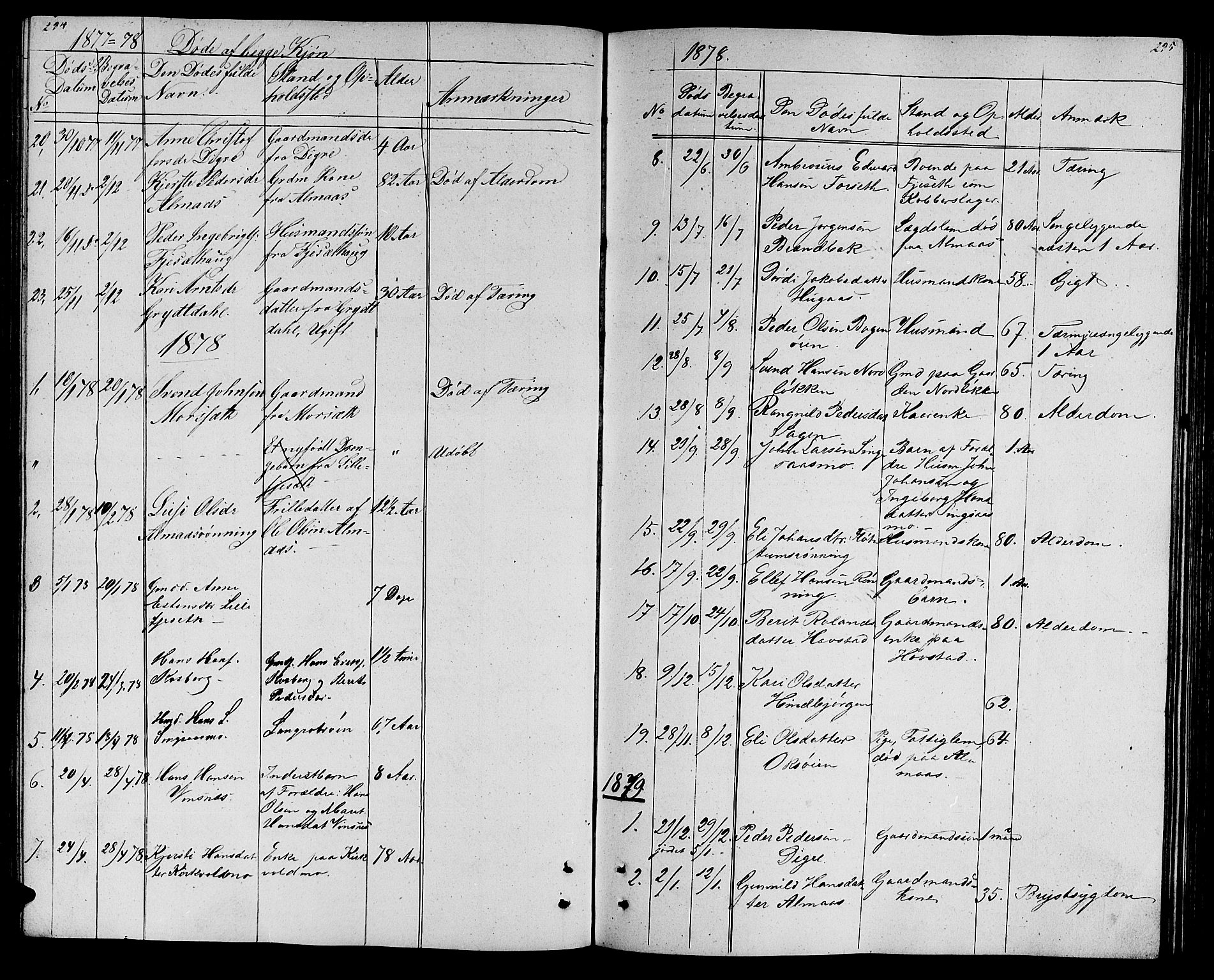 Ministerialprotokoller, klokkerbøker og fødselsregistre - Sør-Trøndelag, SAT/A-1456/688/L1027: Parish register (copy) no. 688C02, 1861-1889, p. 234-235