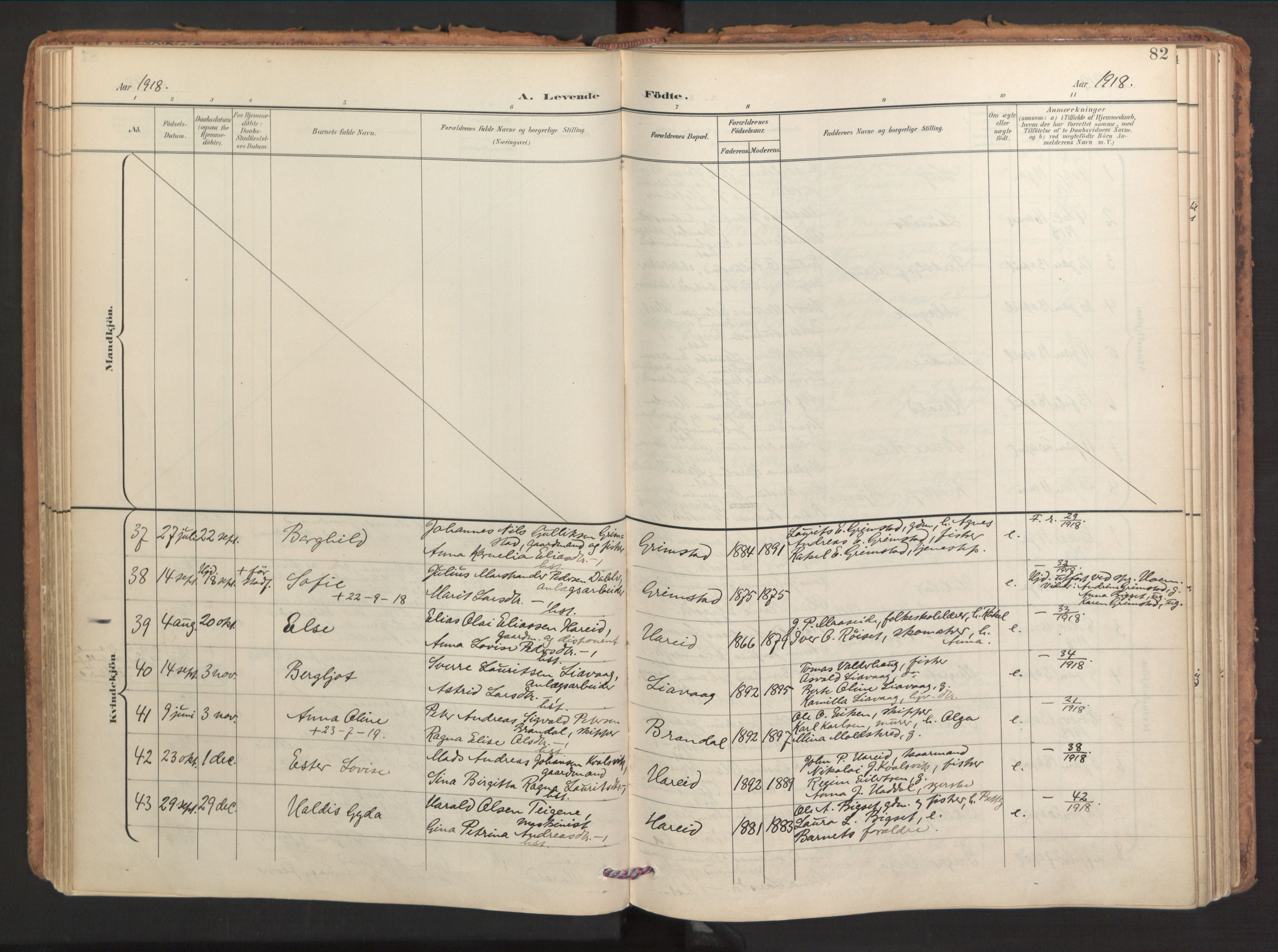 Ministerialprotokoller, klokkerbøker og fødselsregistre - Møre og Romsdal, AV/SAT-A-1454/510/L0123: Parish register (official) no. 510A03, 1898-1922, p. 82