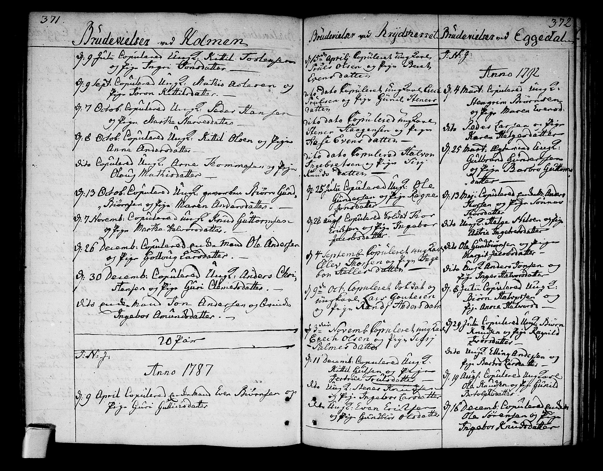 Sigdal kirkebøker, SAKO/A-245/F/Fa/L0002: Parish register (official) no. I 2, 1778-1792, p. 371-372