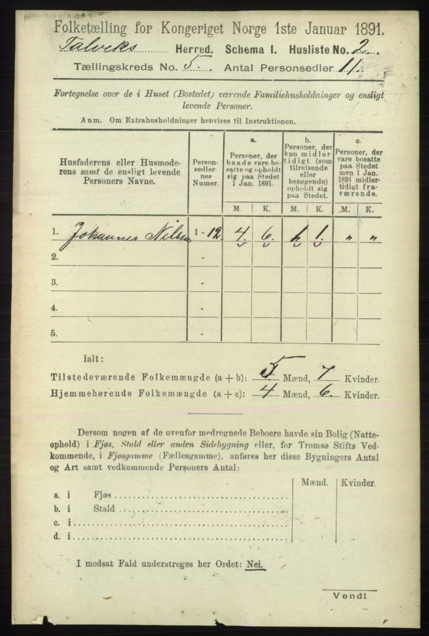 RA, 1891 census for 2013 Talvik, 1891, p. 1304