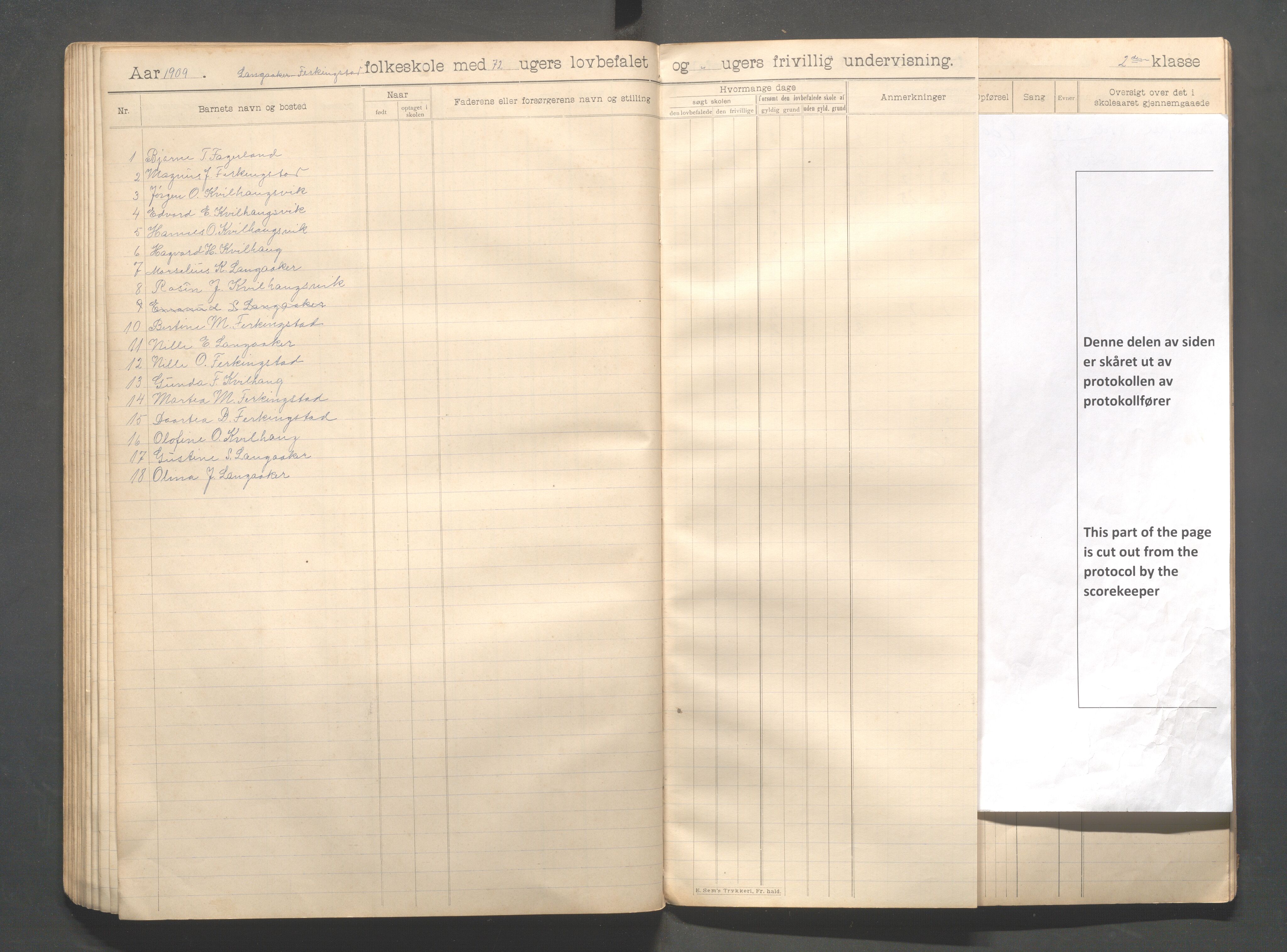 Skudenes kommune - Langåker - Ferkingstad skole, IKAR/A-303/H/L0002: Skoleprotokoll 1.-6. kl., 1903-1910, p. 81