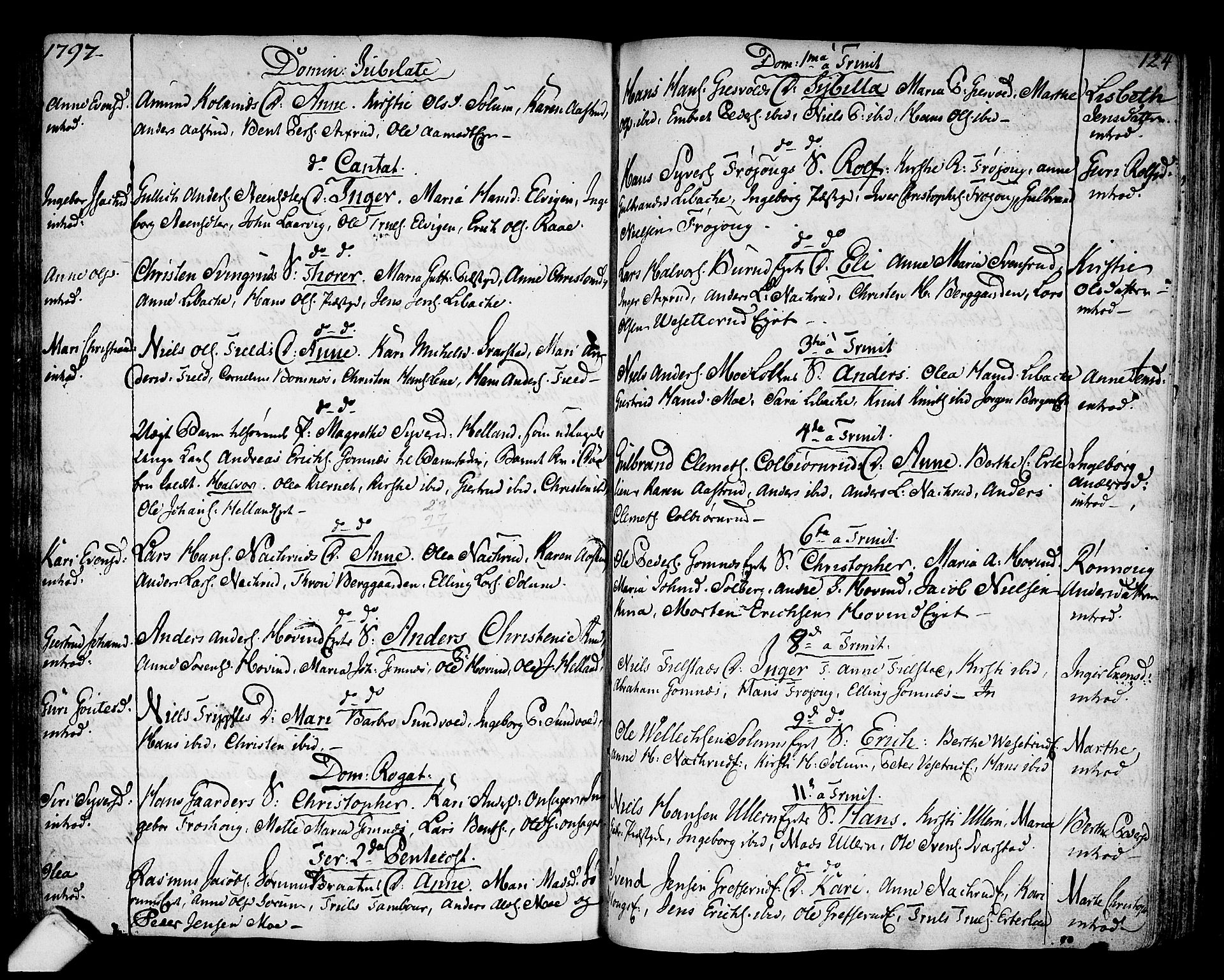 Hole kirkebøker, SAKO/A-228/F/Fa/L0002: Parish register (official) no. I 2, 1766-1814, p. 124
