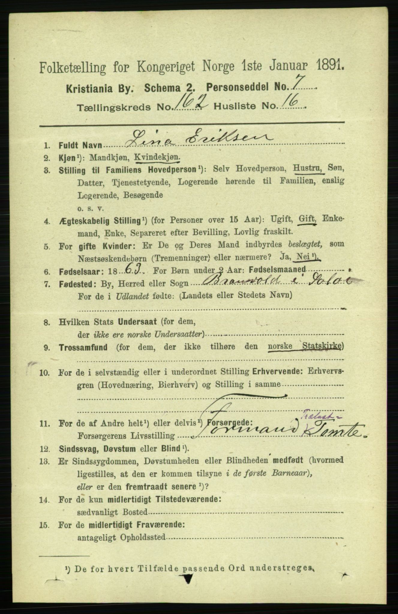 RA, 1891 census for 0301 Kristiania, 1891, p. 93387