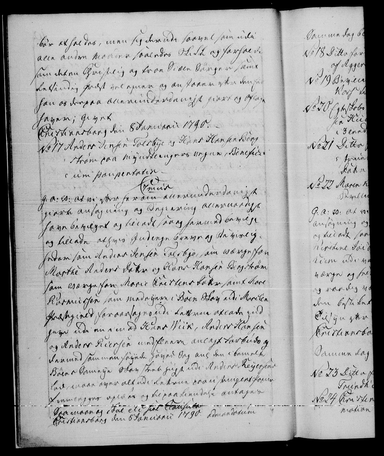 Danske Kanselli 1572-1799, AV/RA-EA-3023/F/Fc/Fca/Fcaa/L0053: Norske registre, 1790-1791, p. 10b