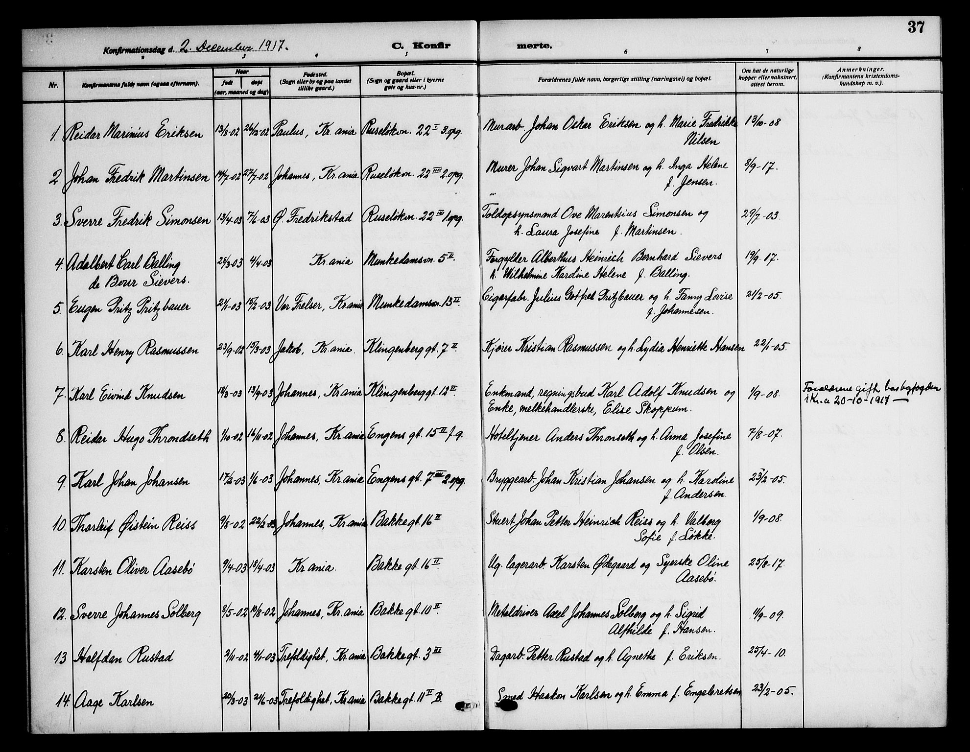 Piperviken prestekontor Kirkebøker, AV/SAO-A-10874/F/L0001: Parish register (official) no. 1, 1911-1958, p. 37