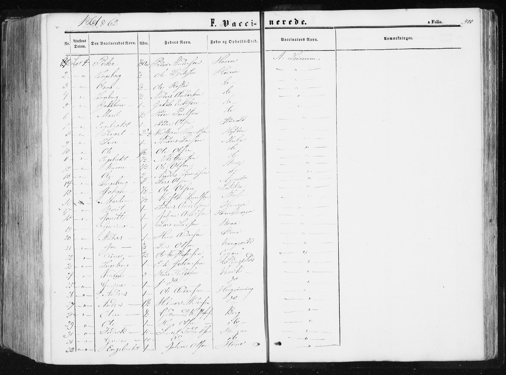 Ministerialprotokoller, klokkerbøker og fødselsregistre - Sør-Trøndelag, AV/SAT-A-1456/612/L0377: Parish register (official) no. 612A09, 1859-1877, p. 500