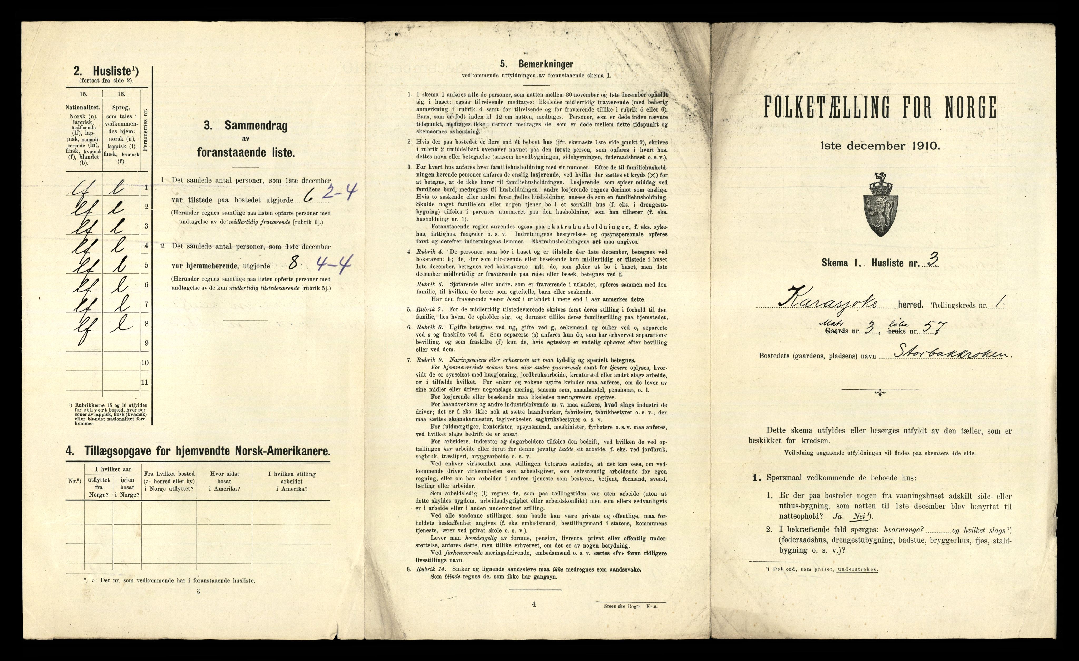 RA, 1910 census for Karasjok, 1910, p. 22