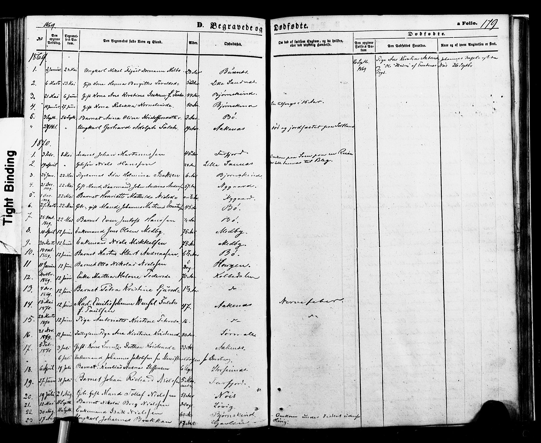 Ministerialprotokoller, klokkerbøker og fødselsregistre - Nordland, AV/SAT-A-1459/898/L1421: Parish register (official) no. 898A01, 1866-1886, p. 179