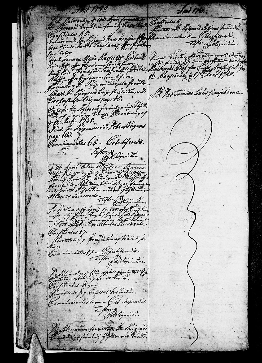 Sund sokneprestembete, AV/SAB-A-99930: Parish register (official) no. A 1, 1729-1740