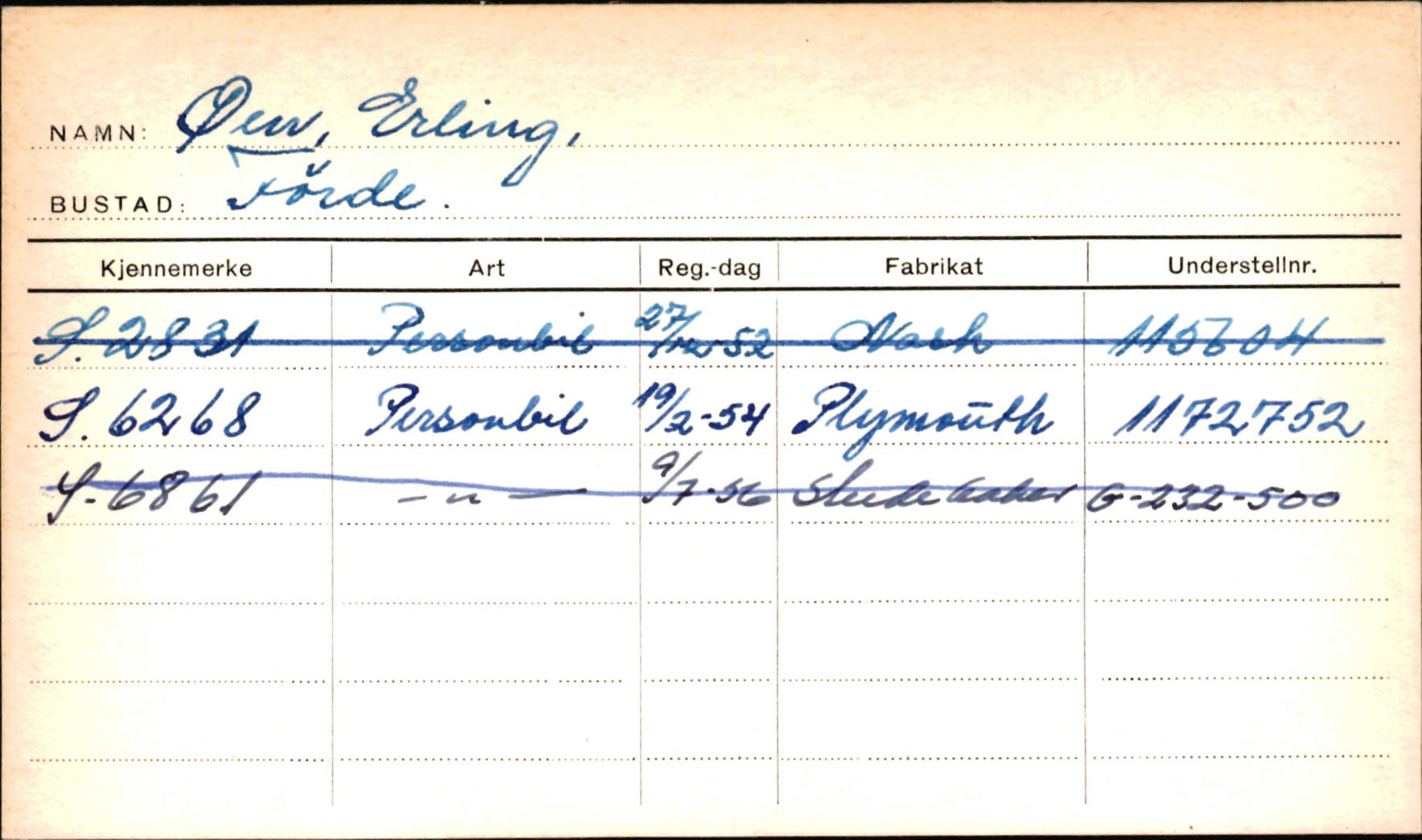 Statens vegvesen, Sogn og Fjordane vegkontor, AV/SAB-A-5301/4/F/L0002: Eigarregister Fjordane til 1.6.1961, 1930-1961, p. 655