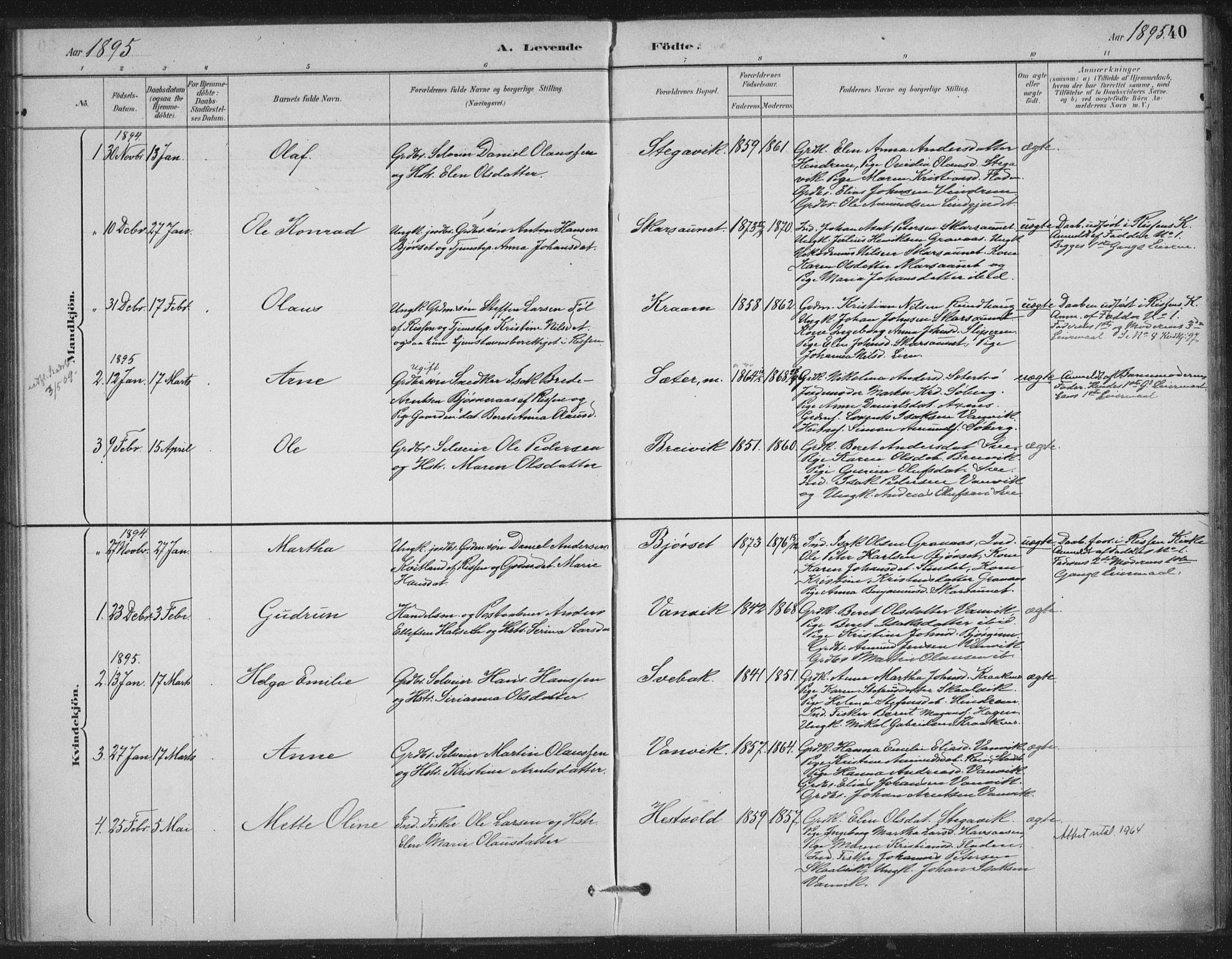 Ministerialprotokoller, klokkerbøker og fødselsregistre - Nord-Trøndelag, SAT/A-1458/702/L0023: Parish register (official) no. 702A01, 1883-1897, p. 40