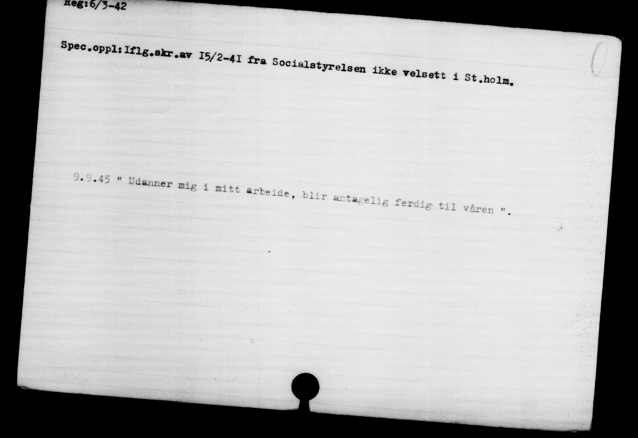 Den Kgl. Norske Legasjons Flyktningskontor, AV/RA-S-6753/V/Va/L0002: Kjesäterkartoteket.  Flyktningenr. 1001-2000, 1940-1945, p. 386