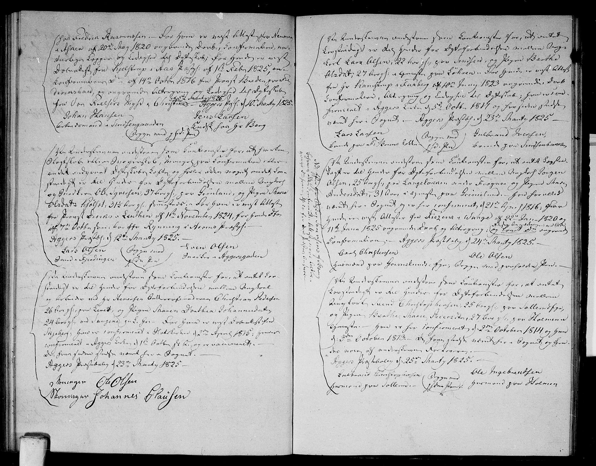 Aker prestekontor kirkebøker, SAO/A-10861/L/L0006: Best man's statements no. 6, 1821-1826