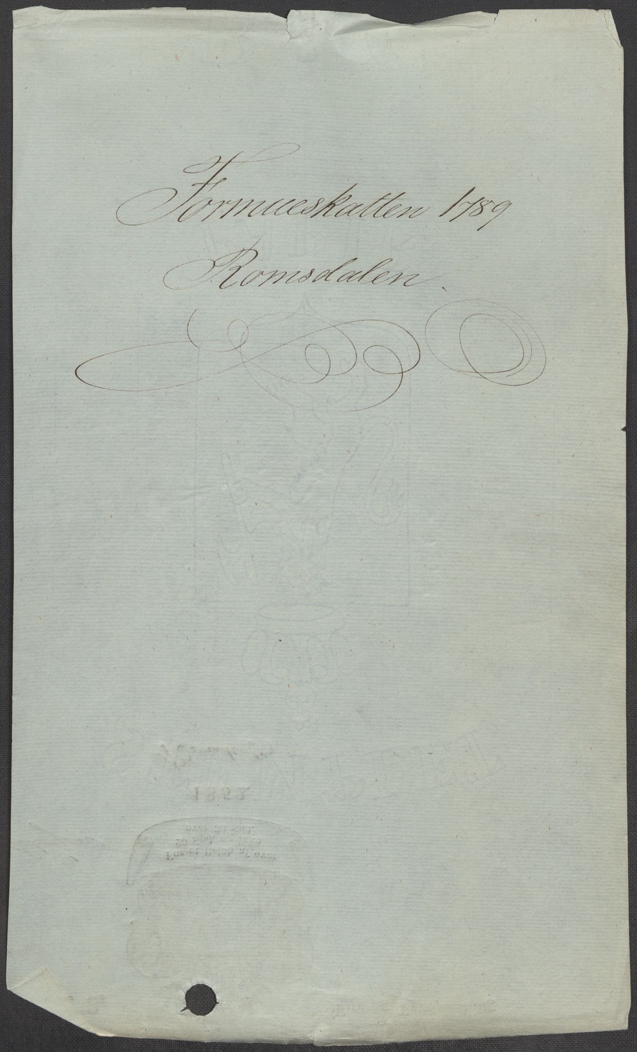 Rentekammeret inntil 1814, Reviderte regnskaper, Mindre regnskaper, AV/RA-EA-4068/Rf/Rfe/L0038: (Øster) Risør, Romsdal fogderi, 1789, p. 170