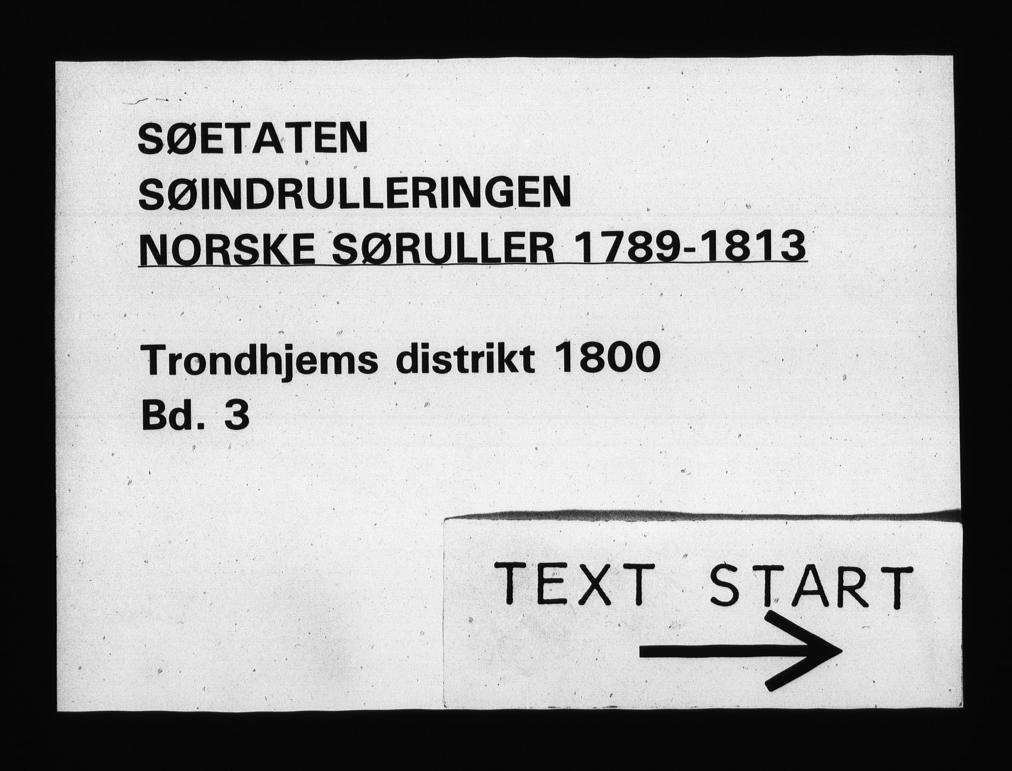 Sjøetaten, RA/EA-3110/F/L0320: Trondheim distrikt, bind 3, 1800