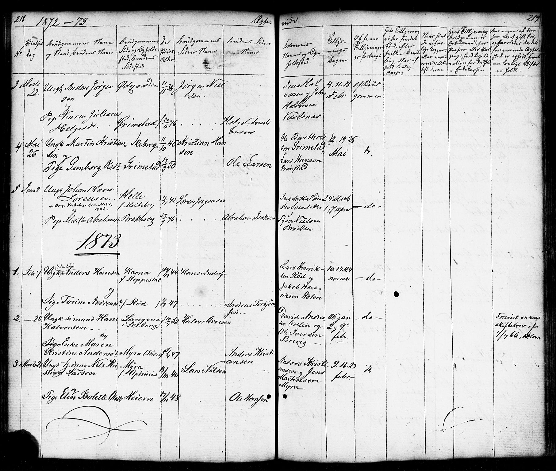 Borge prestekontor Kirkebøker, SAO/A-10903/F/Fb/L0002: Parish register (official) no. II 2, 1853-1877, p. 218-219
